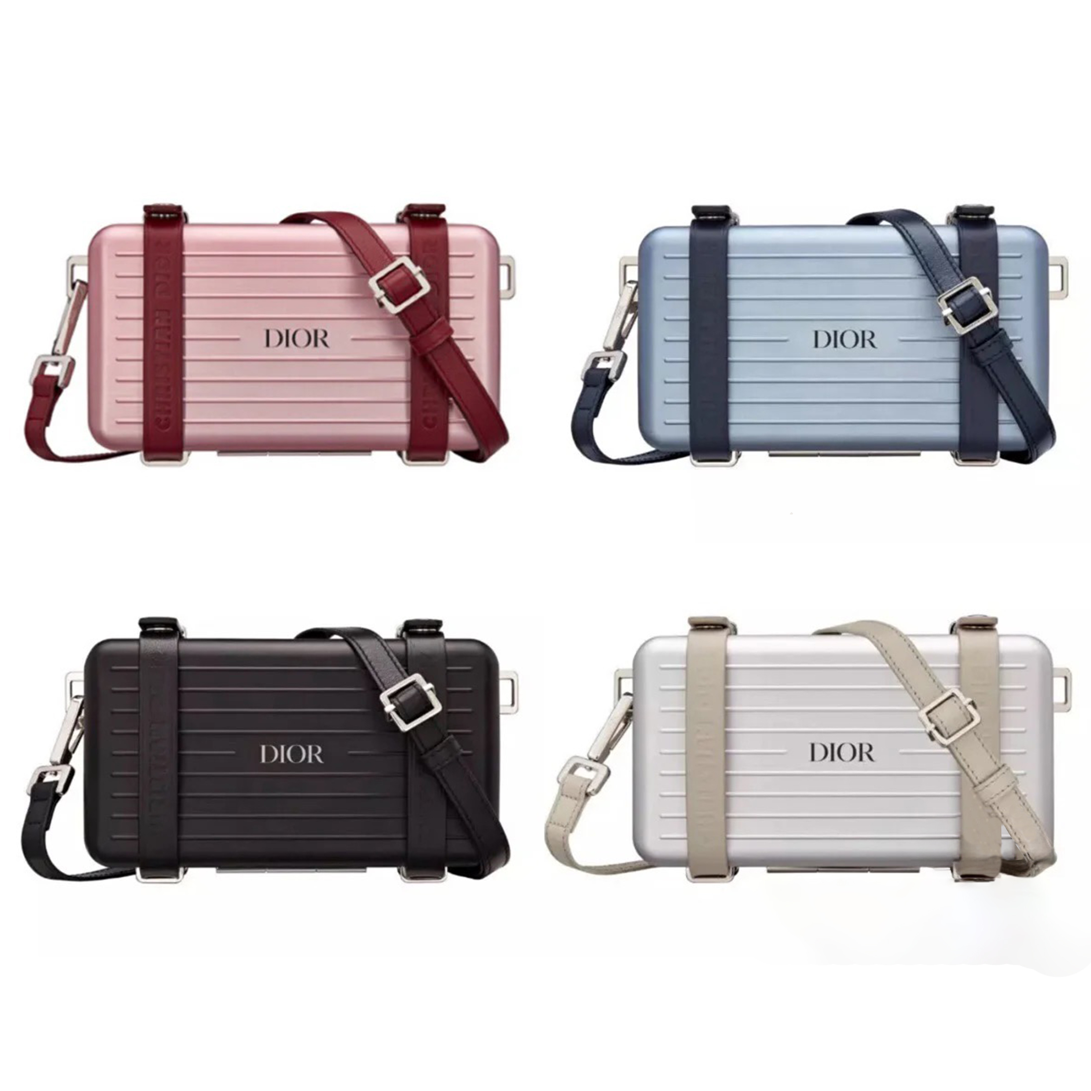 NIGO Dior x Rimowa Fashionable Leisure Bags With Square Logo Print Adjustable Shoulder Strap Crossbody Bag Handbag #nigo71255