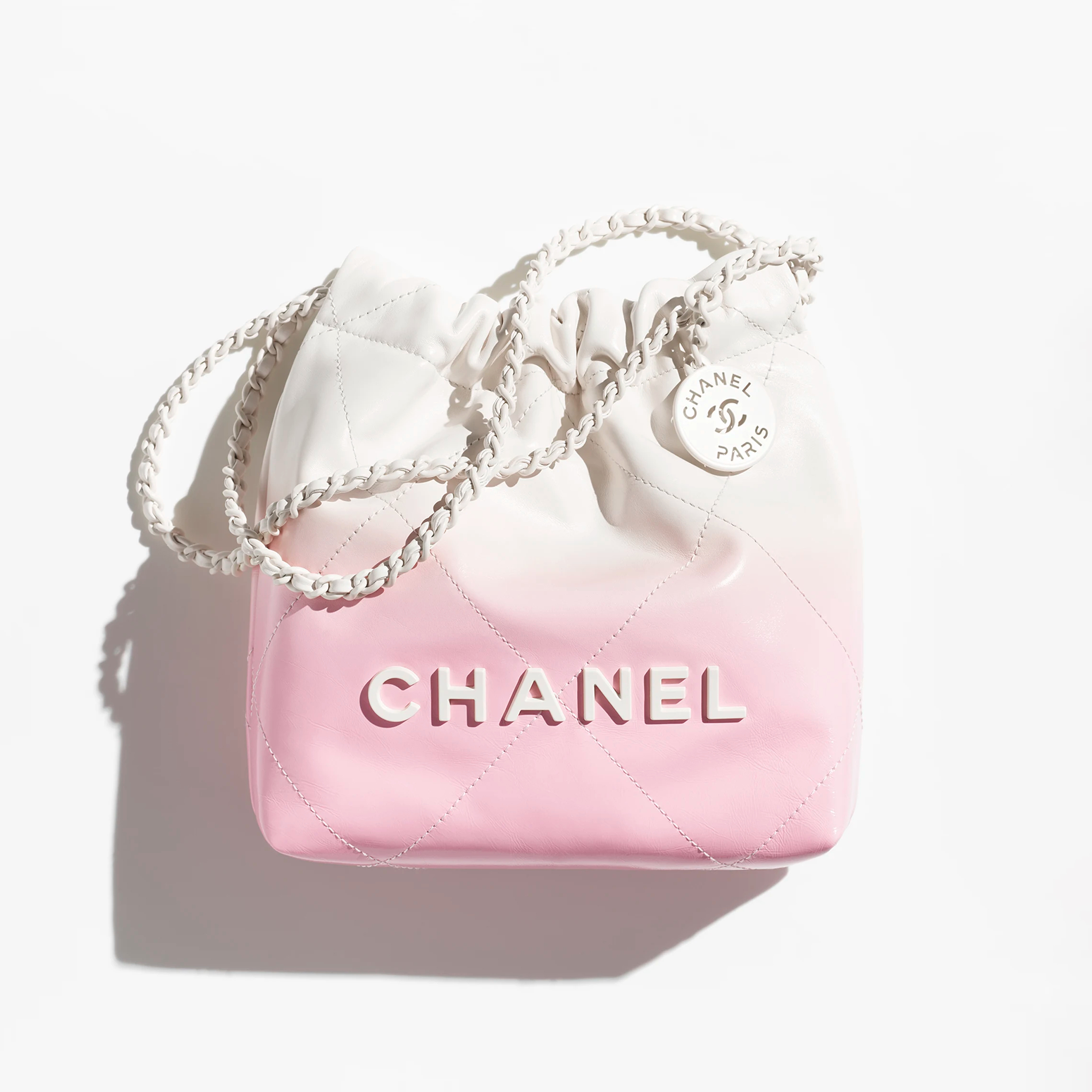NIGO Chanel Women's Gradient Color Logo Drawstring Closure Calfskin Crossbody Shoulder Bag Bags #nigo99663