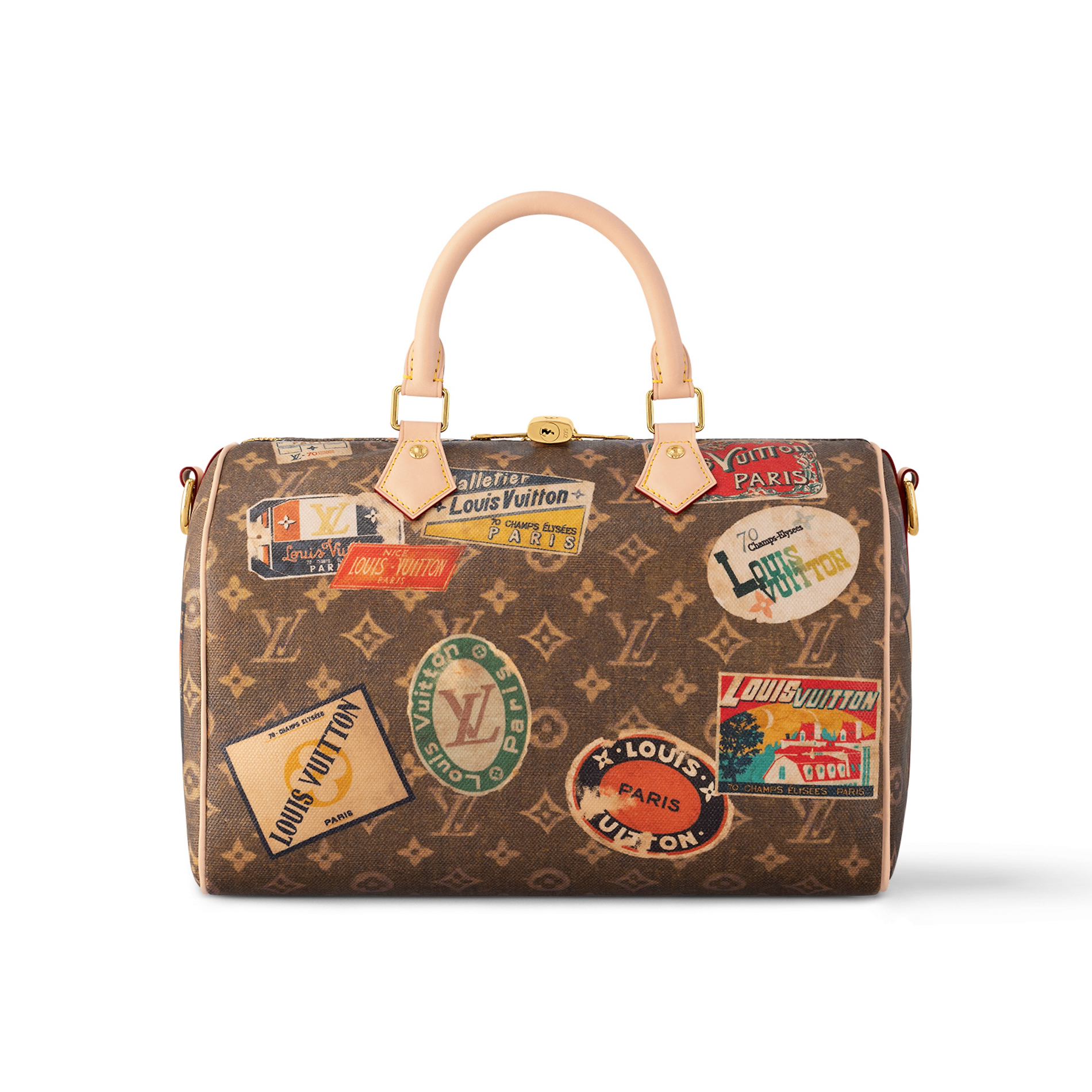 NIGO Louis Vuitton Speedy Bandoulière 30 Women's Flight Mode Vintage Iconic Monogrammed Coated Canvas Shoulder Crossbody Tote Bag Bags #nigo99675