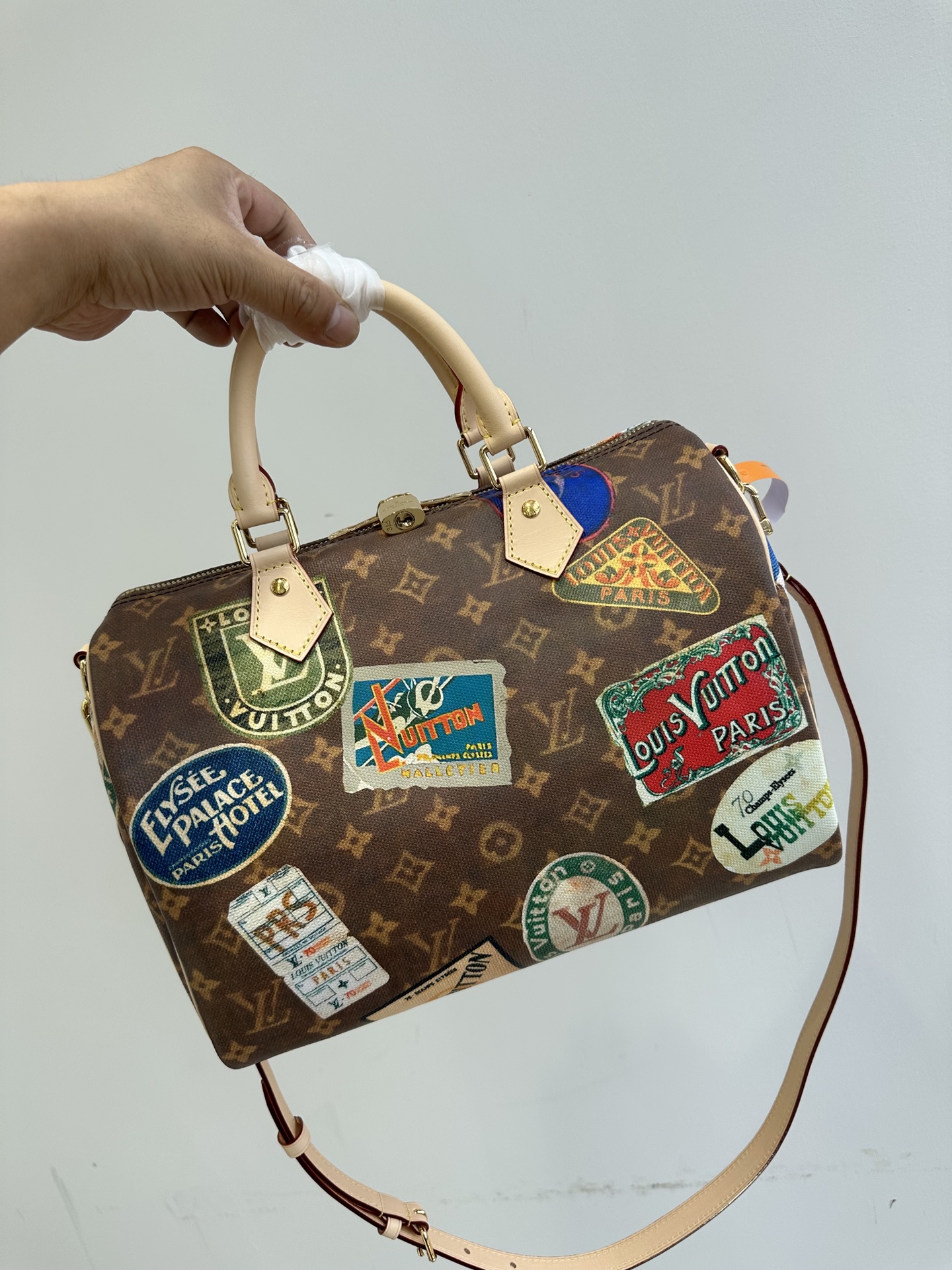 NIGO Louis Vuitton Speedy Bandoulière 30 Women's Flight Mode Vintage Iconic Monogrammed Coated Canvas Shoulder Crossbody Tote Bag Bags #nigo99675