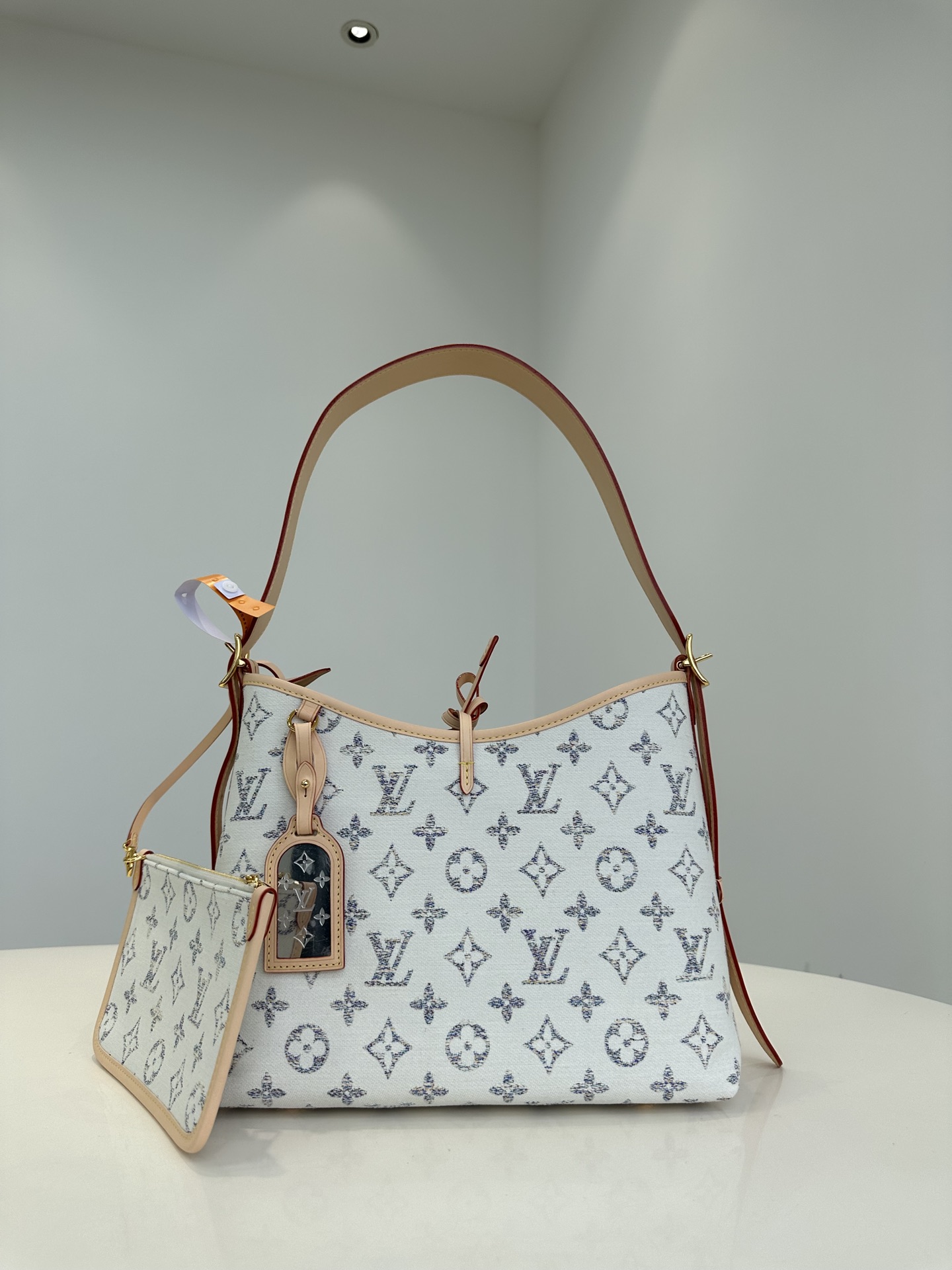 NIGO Louis Vuitton CarryAll Neverfull Nautical PM Embossed White Light Brown Coated Canvas Shoulder Crossbody Tote Bag Bags #nigo99684