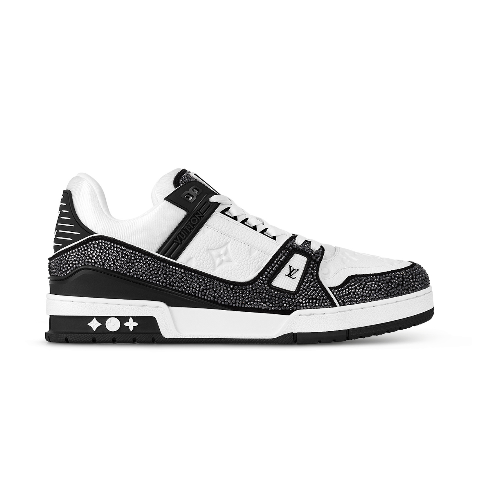 NIGO Louis Vuitton Trainer Men's And Women's Two Tone Leather Crystal Low Top Lace Up Fashion Board Shoes Sneakers #nigo99677
