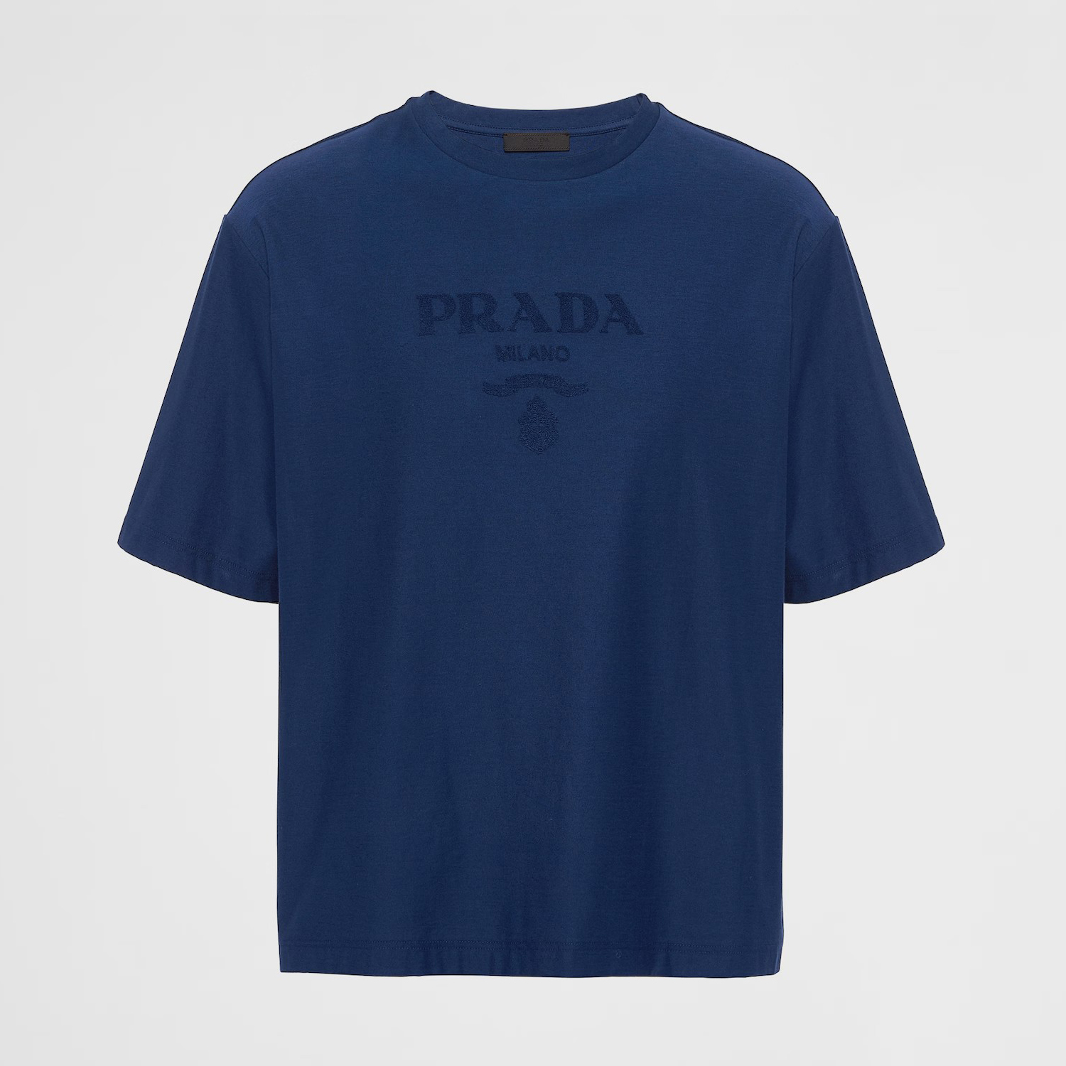 NIGO Prada Men's Summer Solid Color Letter Print Round Neck Loose Drop Shoulder Short Sleeve T-Shirt #nigo99692