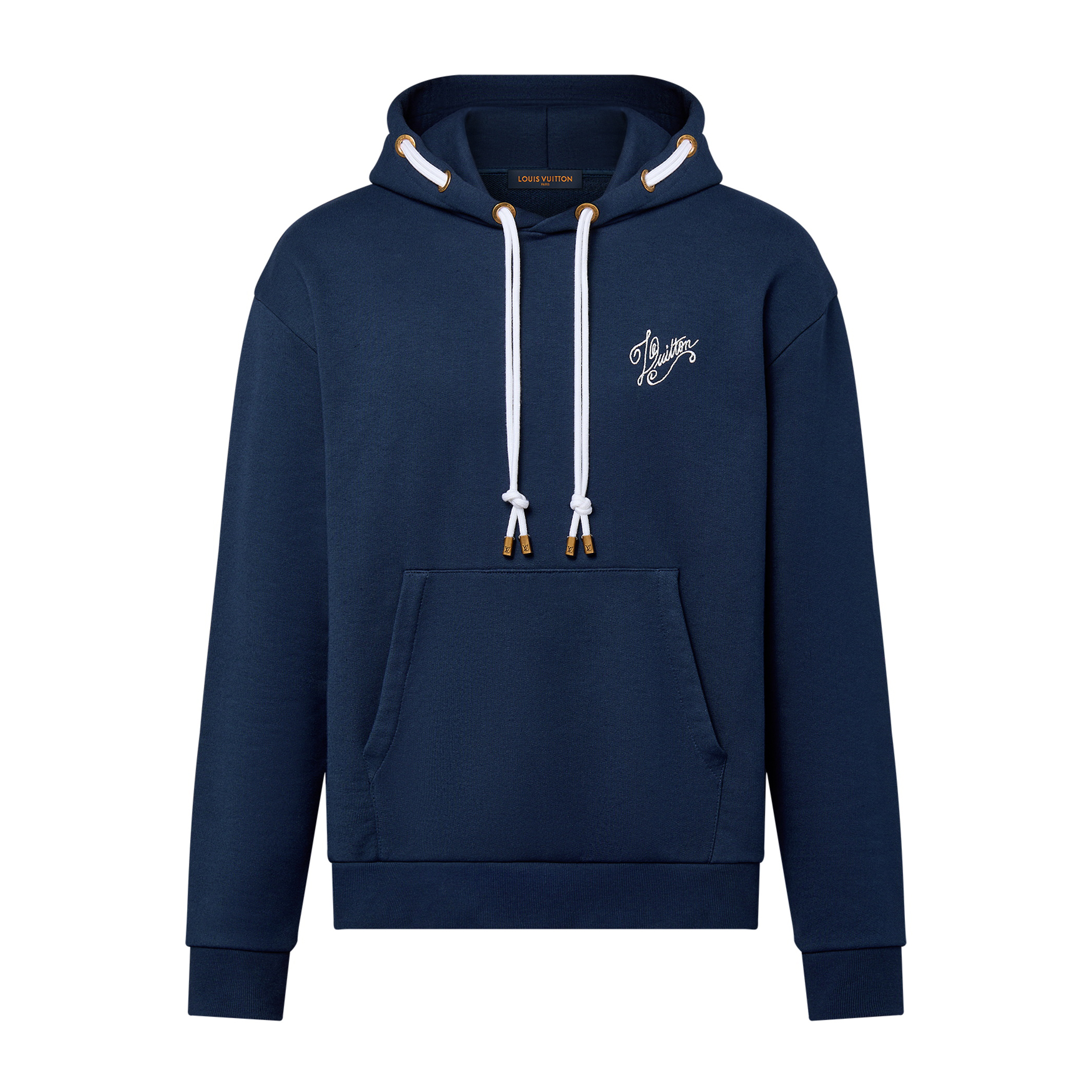 NIGO Louis Vuitton Men's Blue Rope Knot Embroidered Logo Pattern Casual Drawstring Hooded Sweatshirt #nigo99717