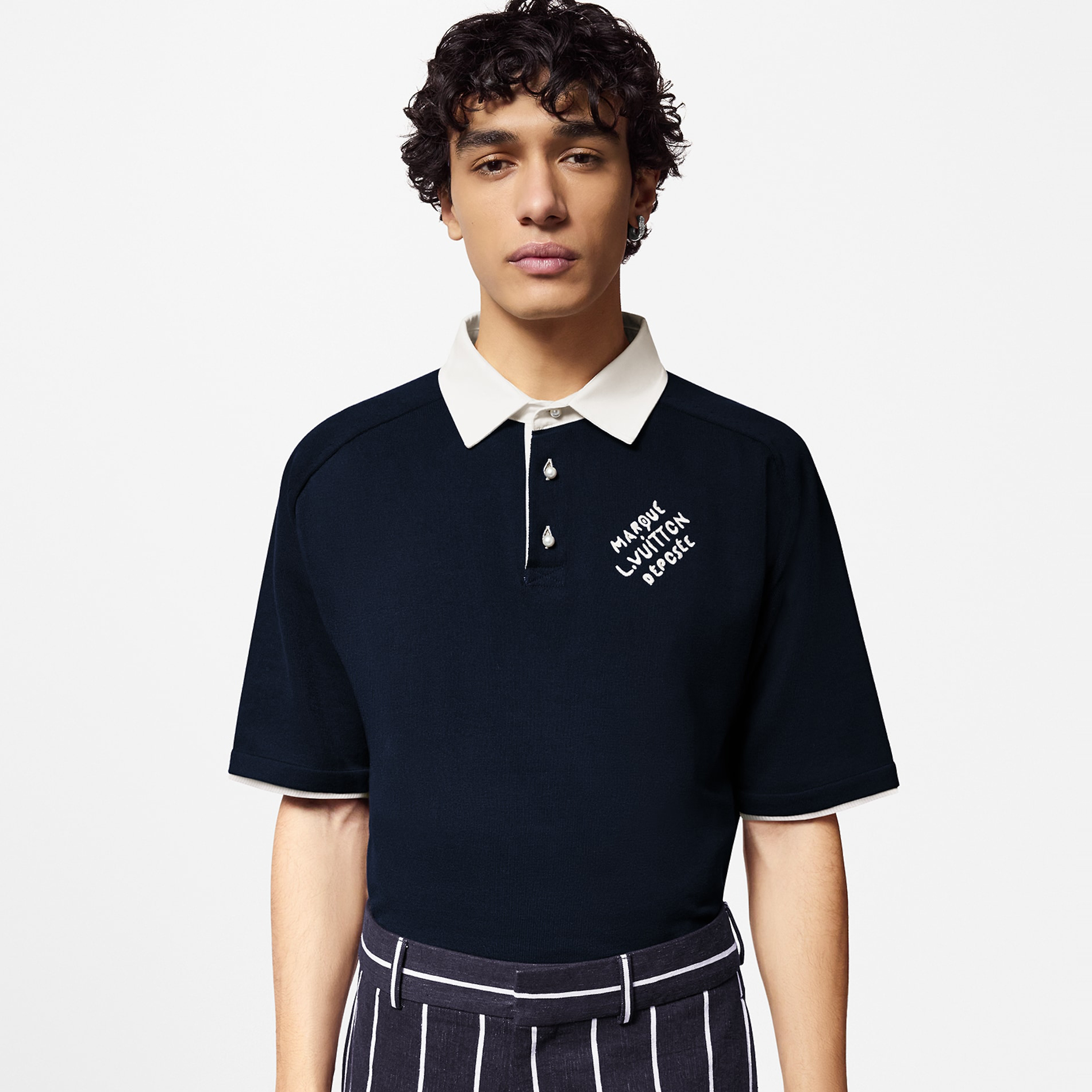 NIGO Louis Vuitton Men's Summer Embroidered Letter Logo Cotton Short Sleeve Polo Shirt T-Shirt #nigo99722