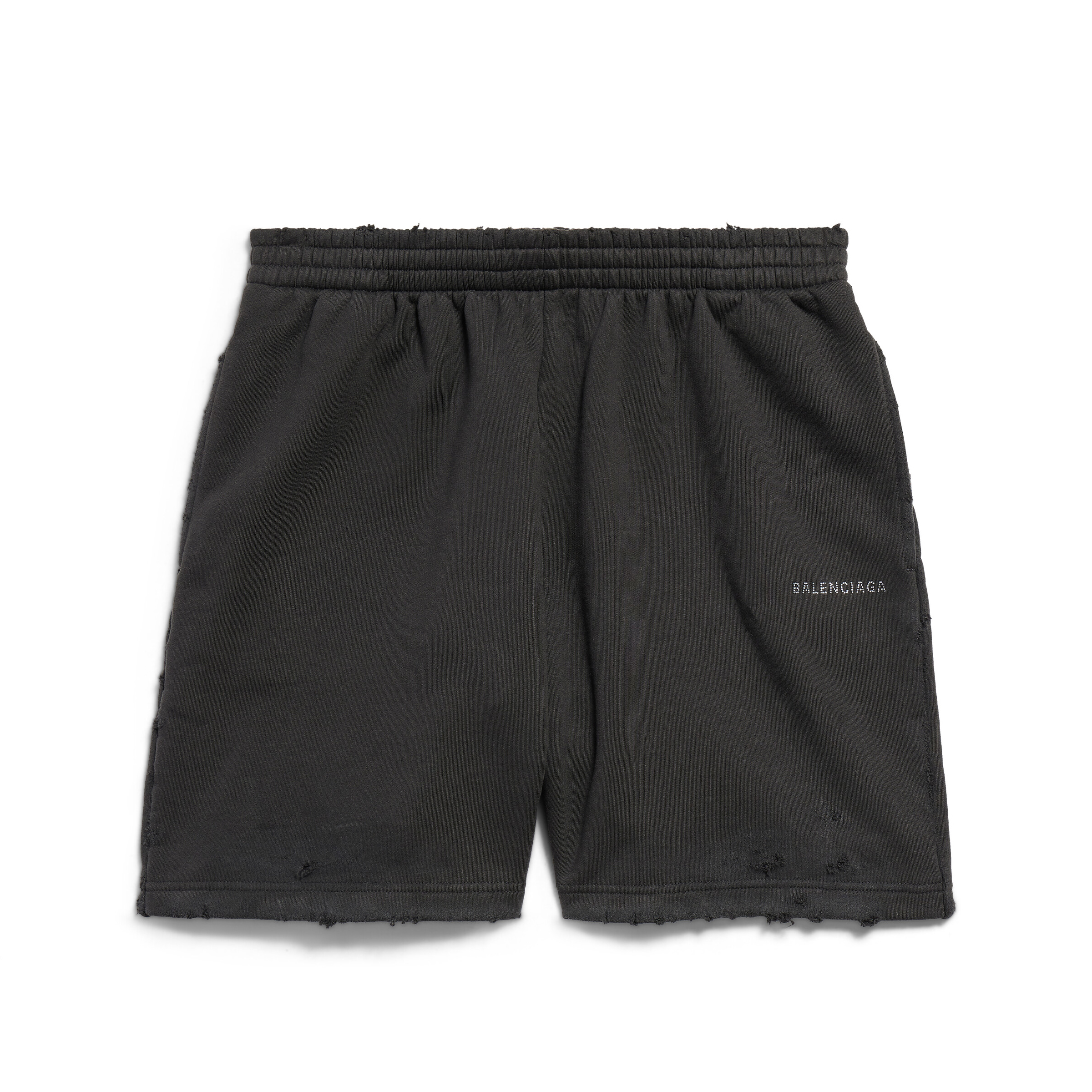 NIGO Balenciaga Men's Summer Hot Drill Logo Letter Print Black Cotton Shorts Pants #nigo99727