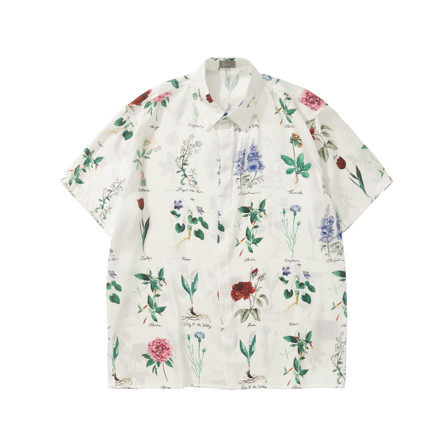 NIGO Dior Men's And Women's Spring/Summer Floral Printed Silk Short Sleeved Lapel Shirt Casual Fit Shorts Set Ngvp #nigo8377
