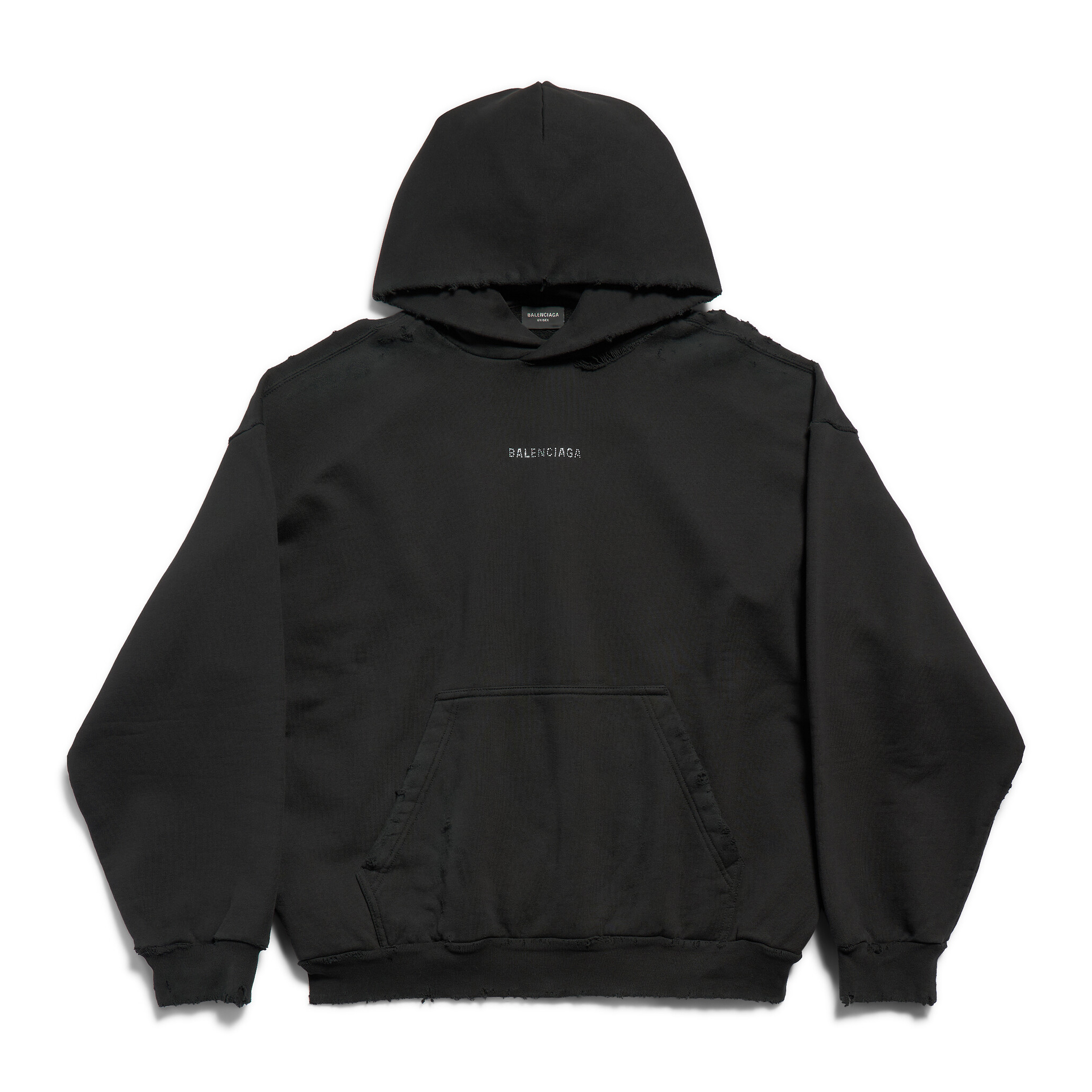 NIGO Balenciaga Men's Spring and Autumn Hot Drill Logo Letter Print Black Hooded Sweatshirt #nigo99725