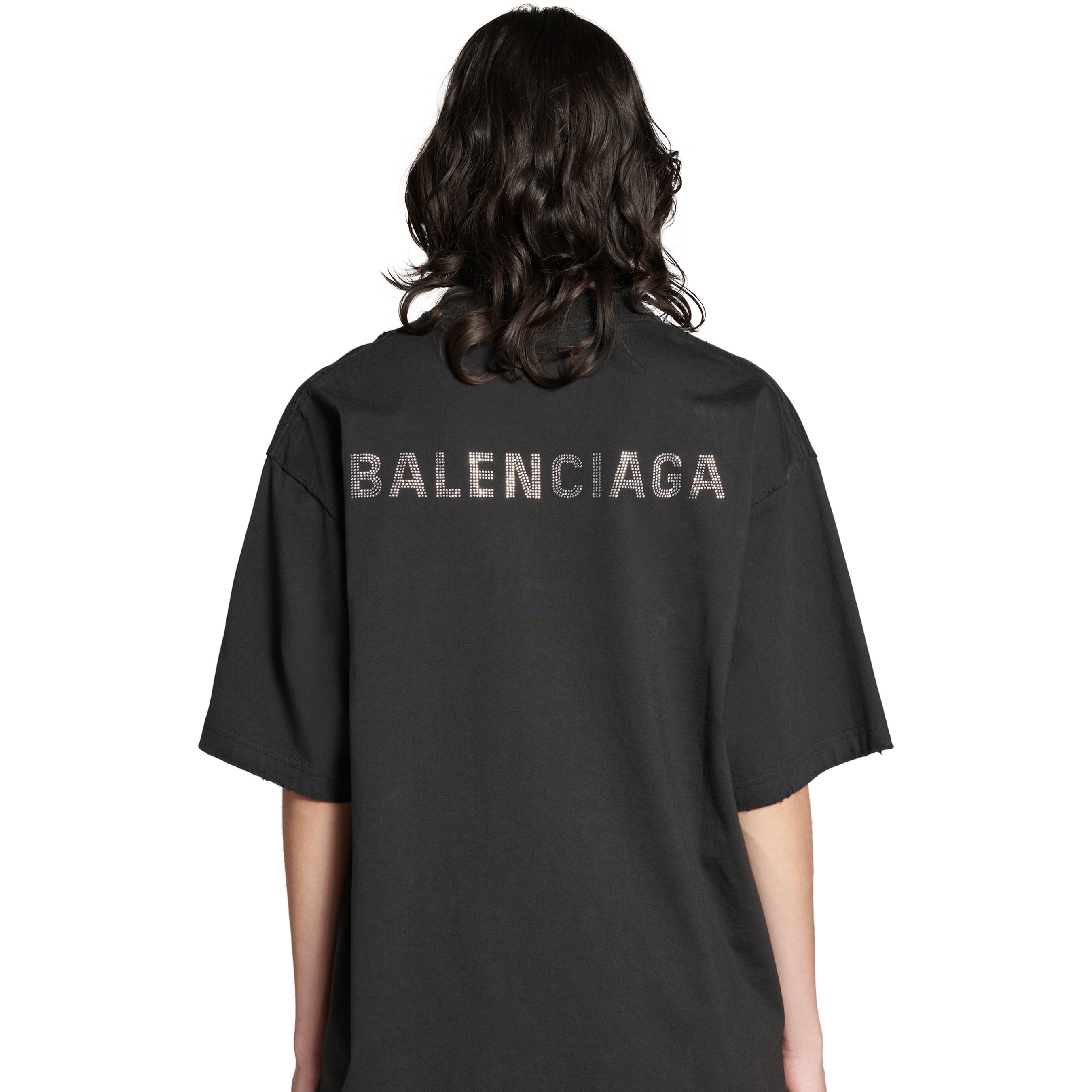 NIGO Balenciaga Men's Summer Hot Drill Logo Letter Print Black Cotton Short Sleeve T-Shirt #nigo99726