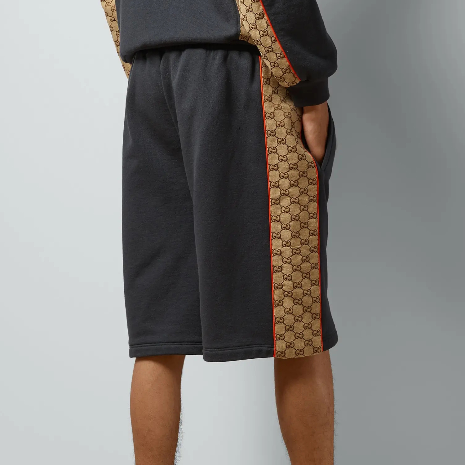 NIGO Gucci Men's Summer Patchwork Side Logo Lace-Up Casual Cotton Shorts Pants #nigo99741