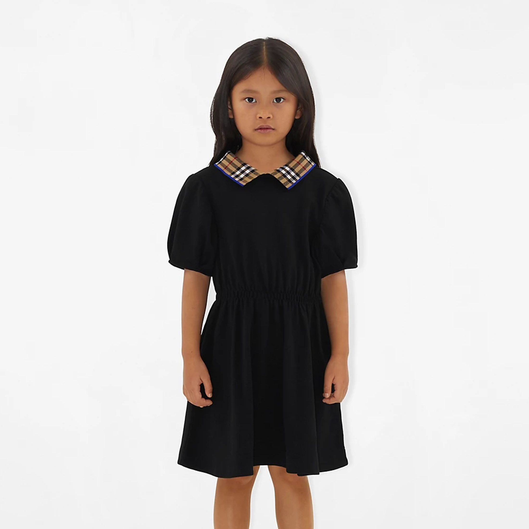 NIGO Burberry Kid's Summer Plaid Collar Cotton Mid-Length Casual Polo Shirt Style Dress #nigo31288
