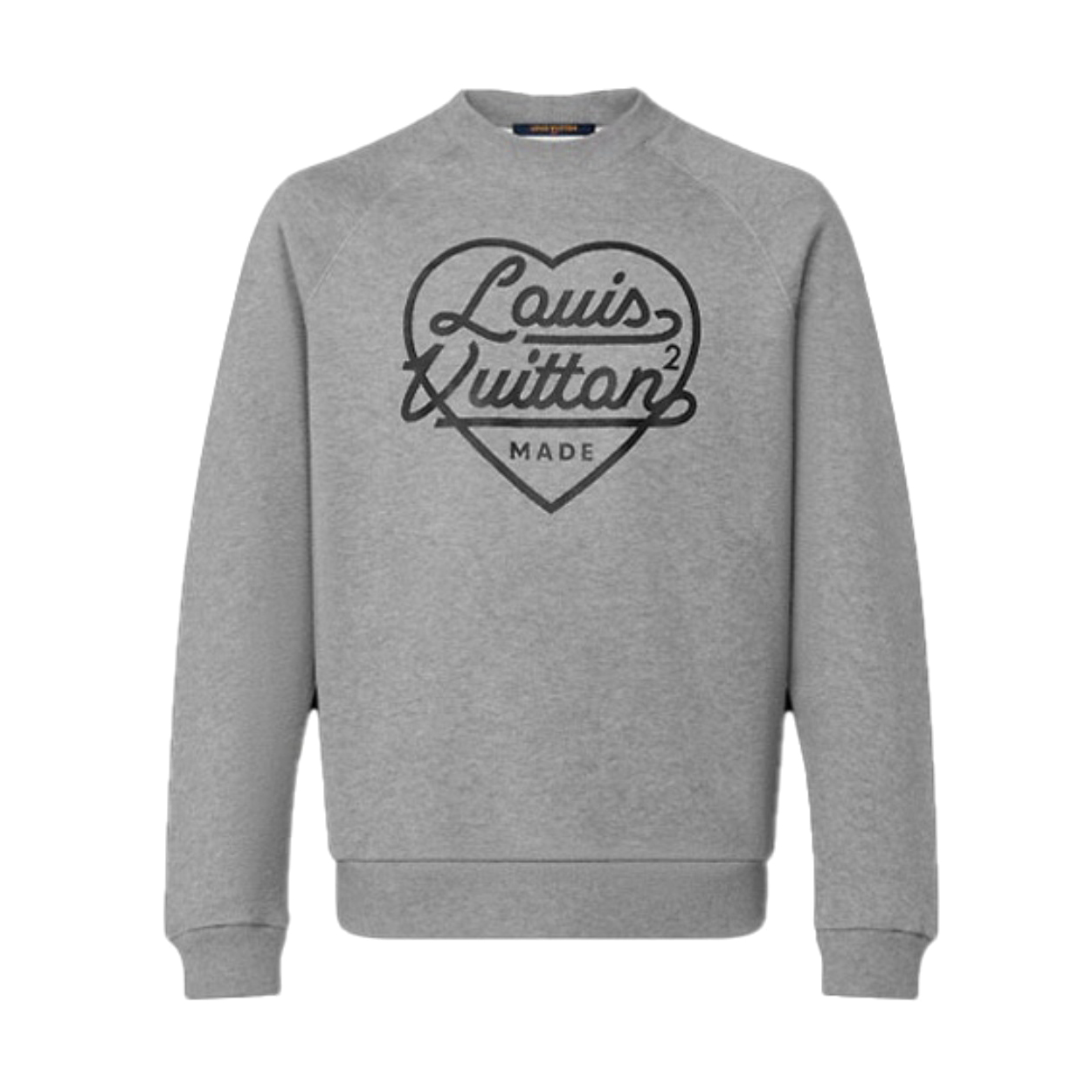 NIGO Louis Vuitton Men's Spring and Autumn Gray Love Logo Letter Printed Pullover Sweater Sweatshirt #nigo99751