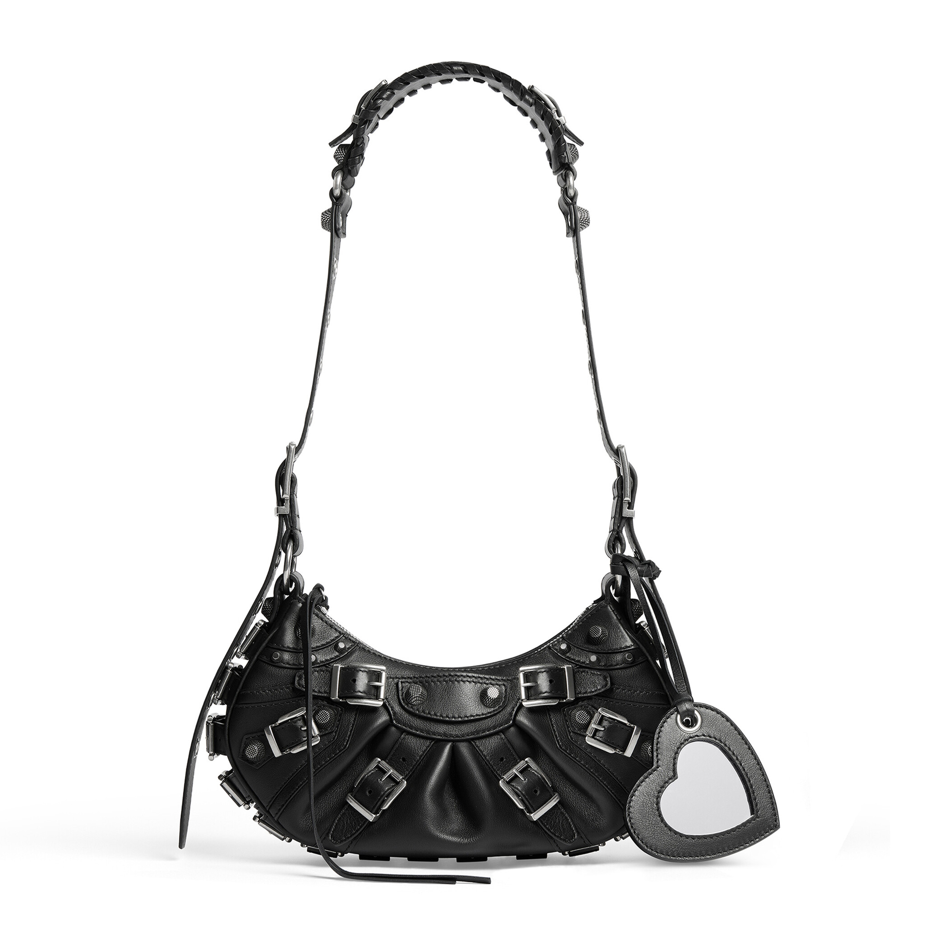 NIGO Balenciaga Women's Vintage LE CAGOLE Black With Buckle Adjustable Shoulder Strap Shoulder Bag Leather Casual Tote Underarm Bag Ngvp #nigo8436