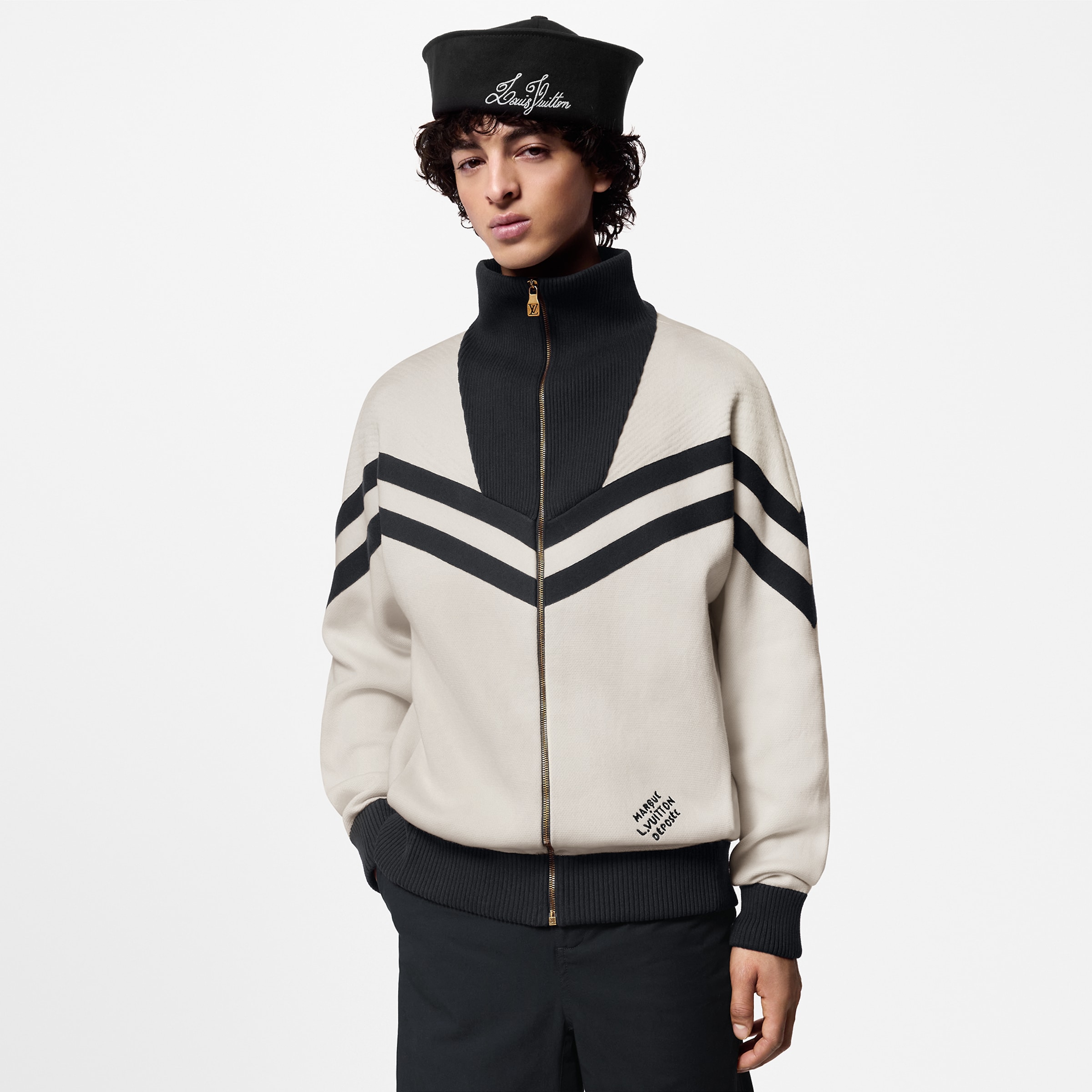 NIGO Louis Vuitton Men's Spring and Autumn Striped Letter Standing Collar Zipper Cotton Long Sleeve Jacket #nigo99767