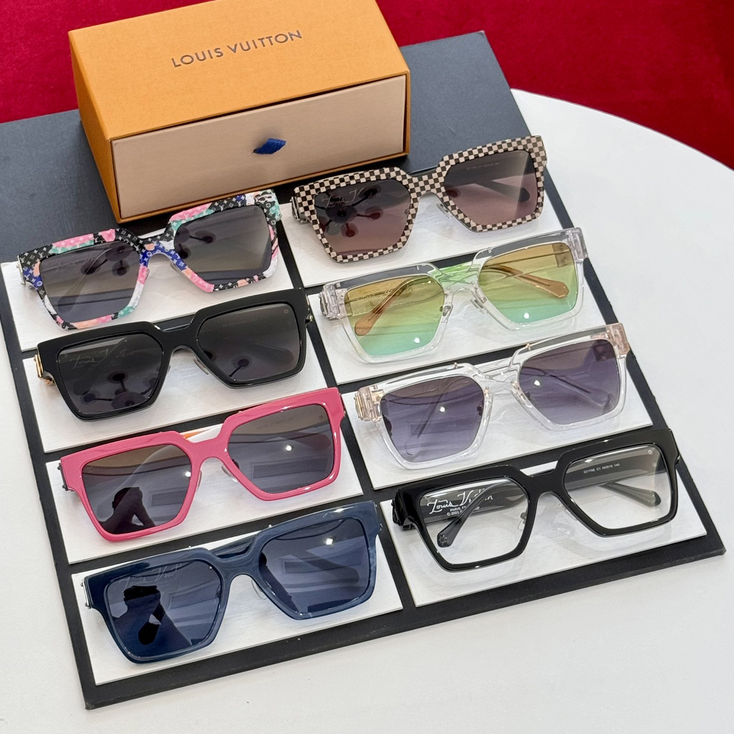 NIGO Louis Vuitton 1.1 MILLIONAIRES Men's Monogram Logo Decorative Acetate Irregular Shape Sunglasses Eyeglasses Glasses #nigo99773