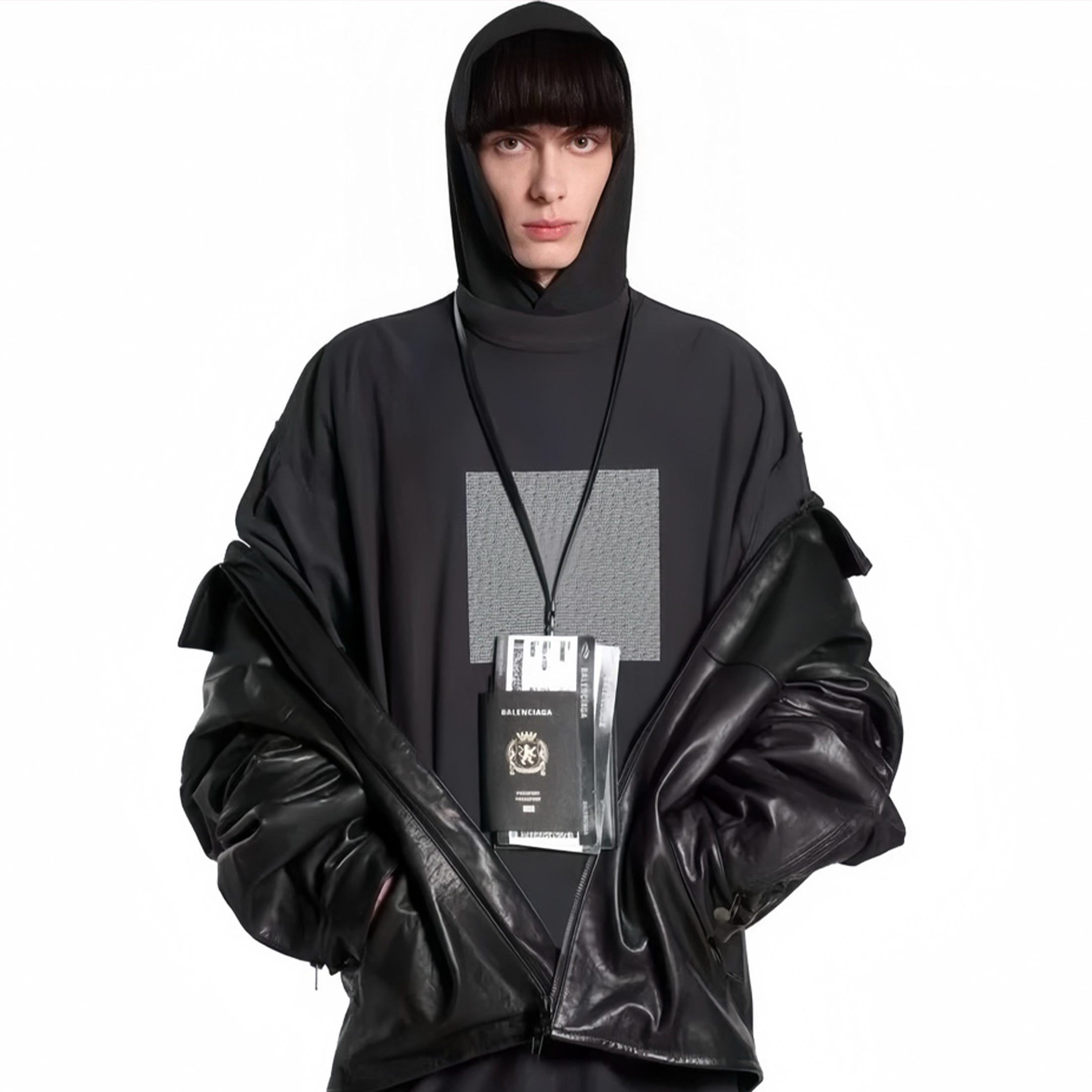 NIGO Balenciaga Men's And Women's Summer Retro Print Washed Old Loose Short Sleeved Black T-shirt Ngvp #nigo8466