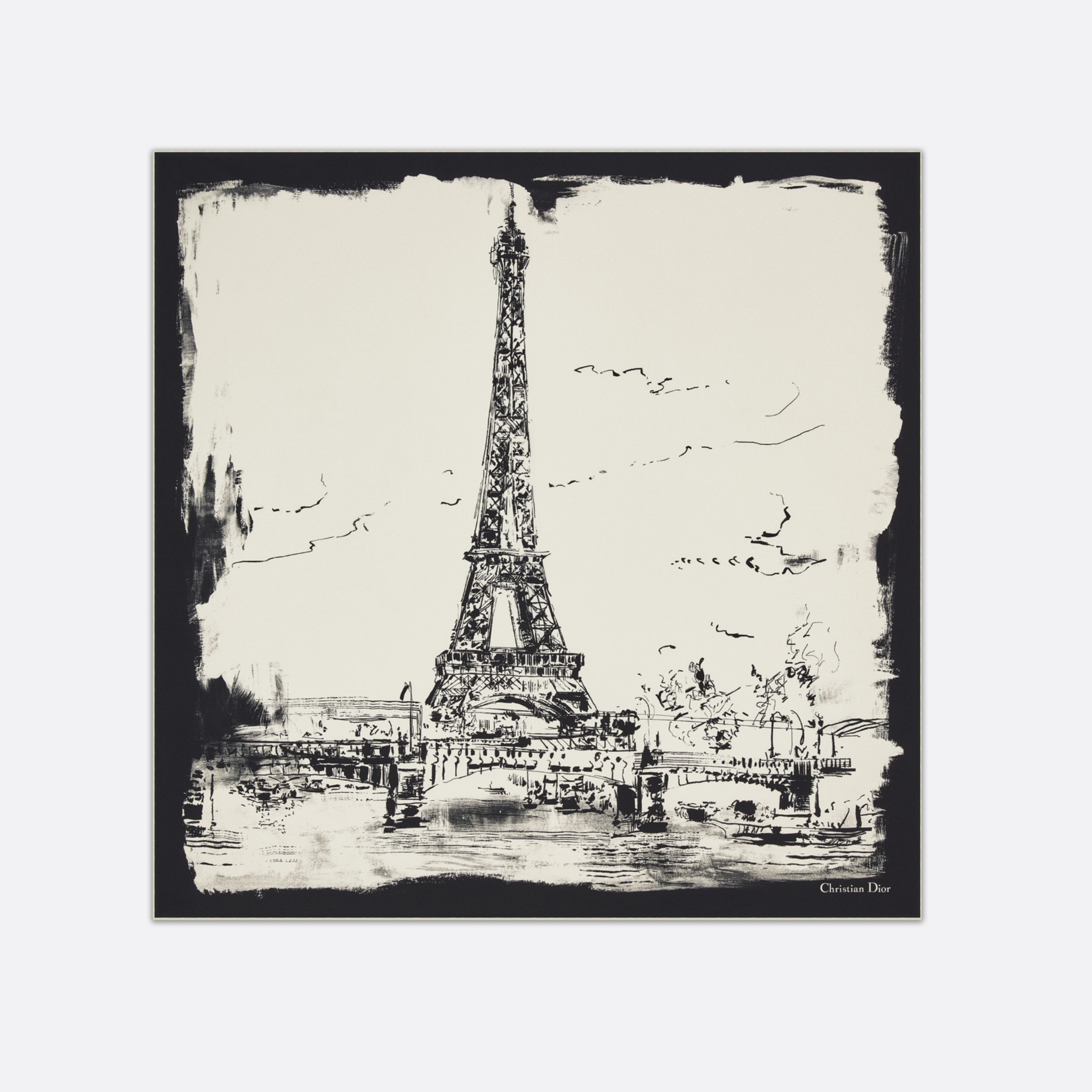 NIGO Dior Eiffel Tower Women's Printed Scarves With Color Blocking Fashionable Luxurious And Elegant Scarf Accessories Ngvp #nigo8399