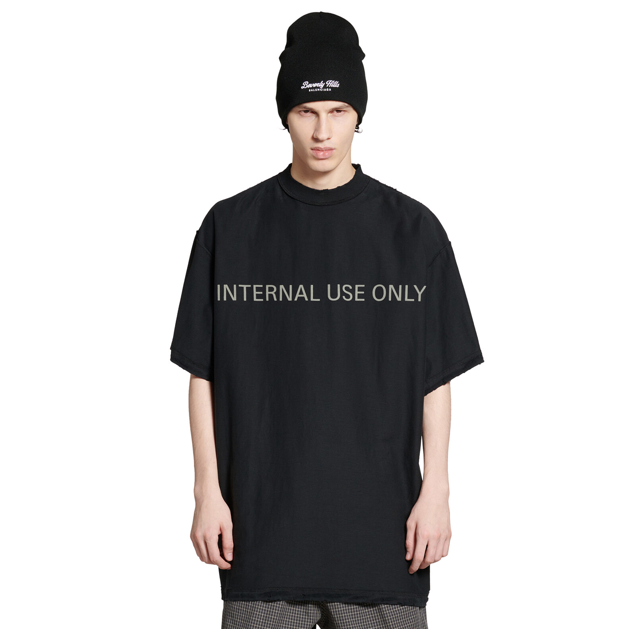 NIGO Balenciaga Men's Women's Summer Letter Printed Vintage Round Neck Fitted Cotton Black Short Sleeve T-Shirt Ngvp #nigo8484