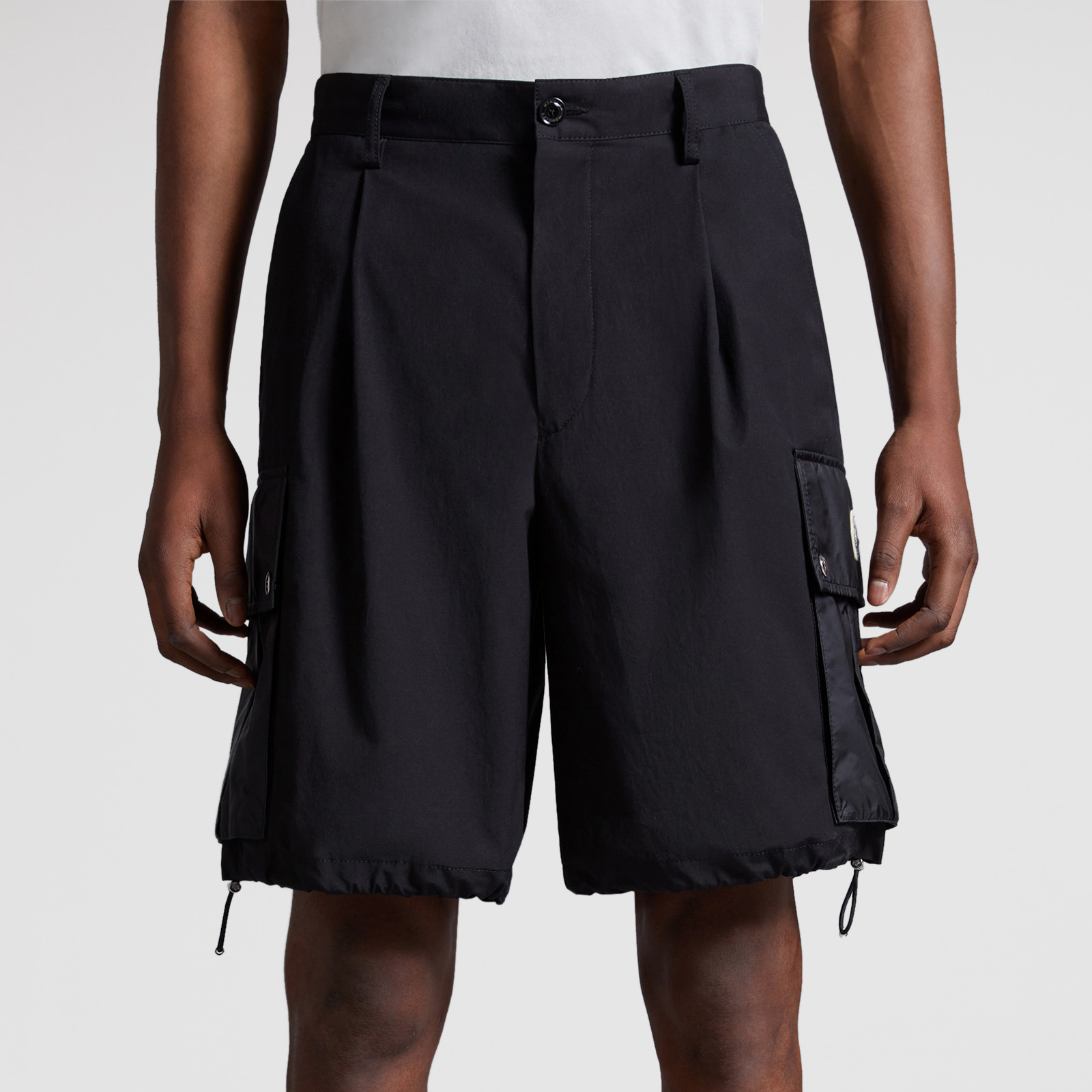 NIGO Moncler Men's Summer Black Straight Pocket Patch Logo Work Shorts #nigo99788