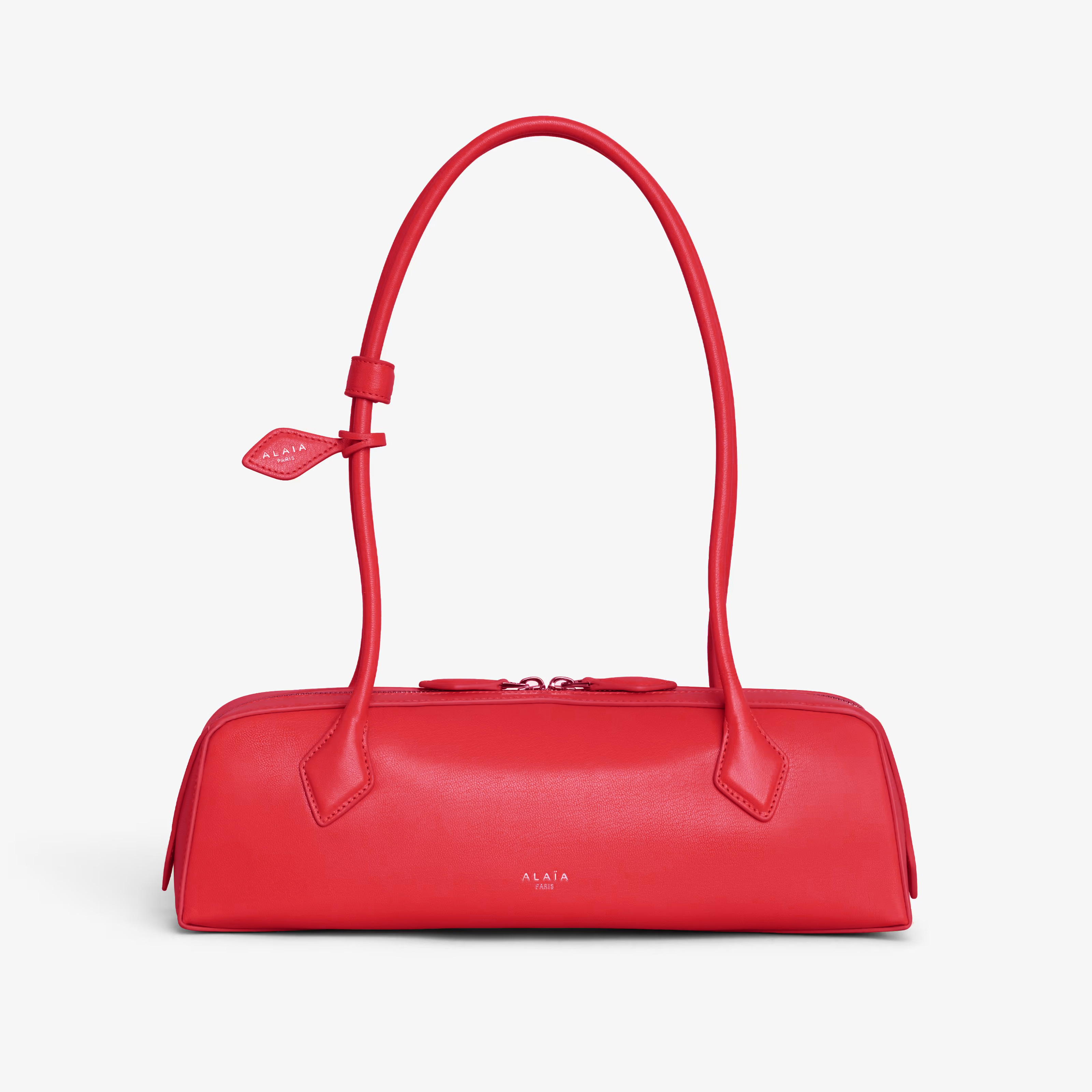 NIGO Alaia Women's Le-Teckel Goatskin Long Handle Handbag Solid Color Zipper Casual Shoulder Bag Ngvp #nigo8478