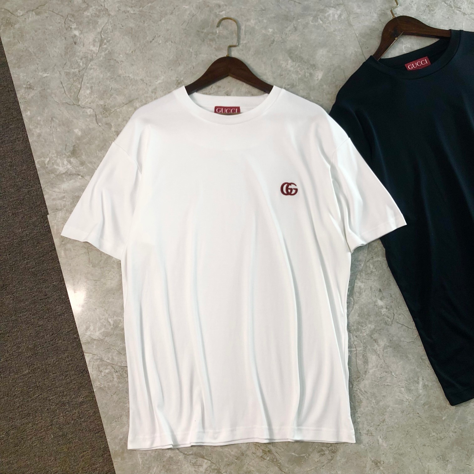 NIGO Gucci Men's Summer Embroidered Logo Solid Color Round Neck Cotton Short Sleeve T-Shirt #nigo99813