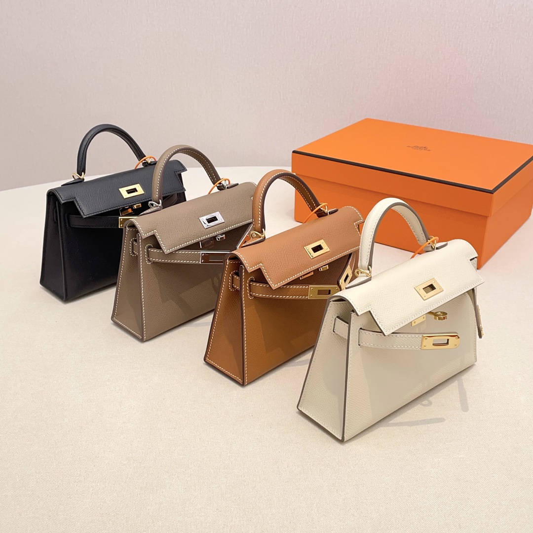 NIGO Hermes Solid Color Handbag Temperament Metal Buckle Kelly Bag Accessories #nigo99829