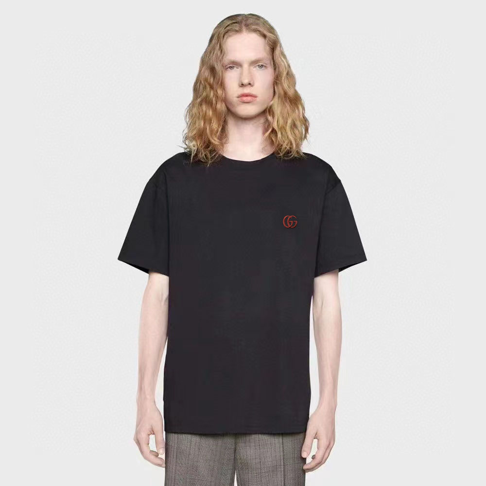NIGO Gucci Men's Summer Embroidered Logo Solid Color Round Neck Cotton Short Sleeve T-Shirt #nigo99813