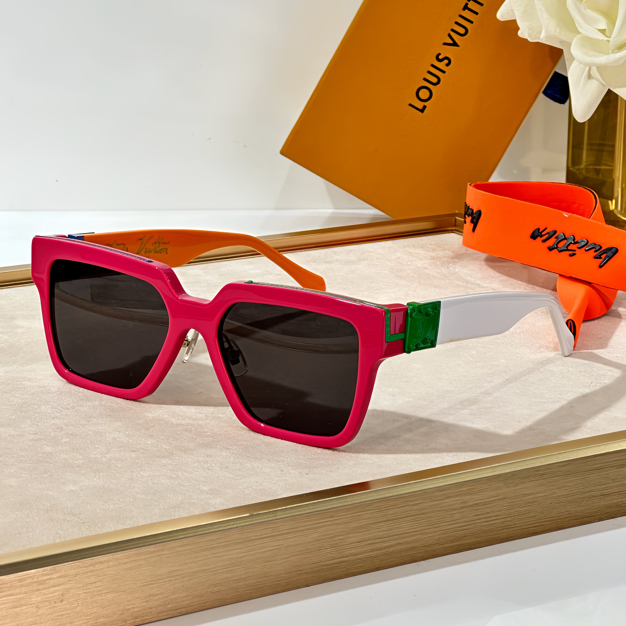 NIGO Louis Vuitton 1.1 MILLIONAIRES Men's Monogram Logo Decorative Acetate Irregular Shape Sunglasses Eyeglasses Glasses #nigo99799