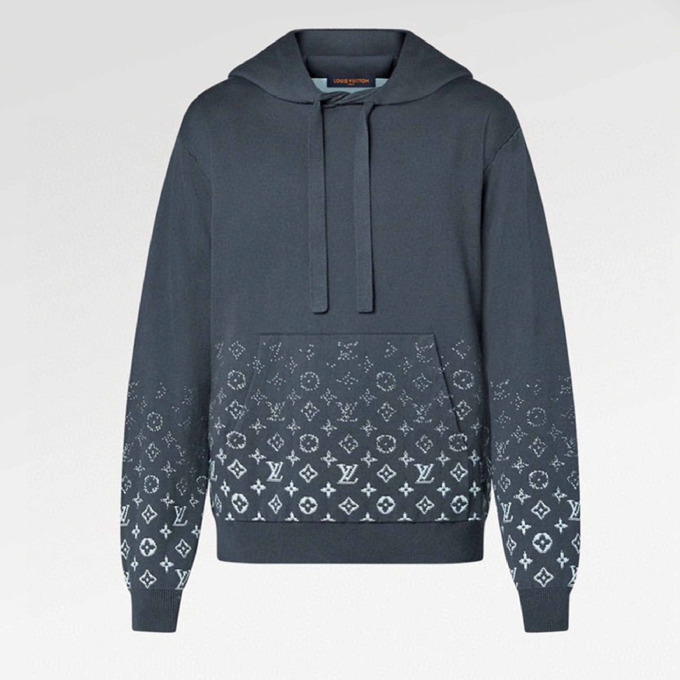 NIGO Louis Vuitton Men's Spring And Autumn Gradient Logo Jacquard Knitted Hoodie Fashion Casual Style Top #nigo99818