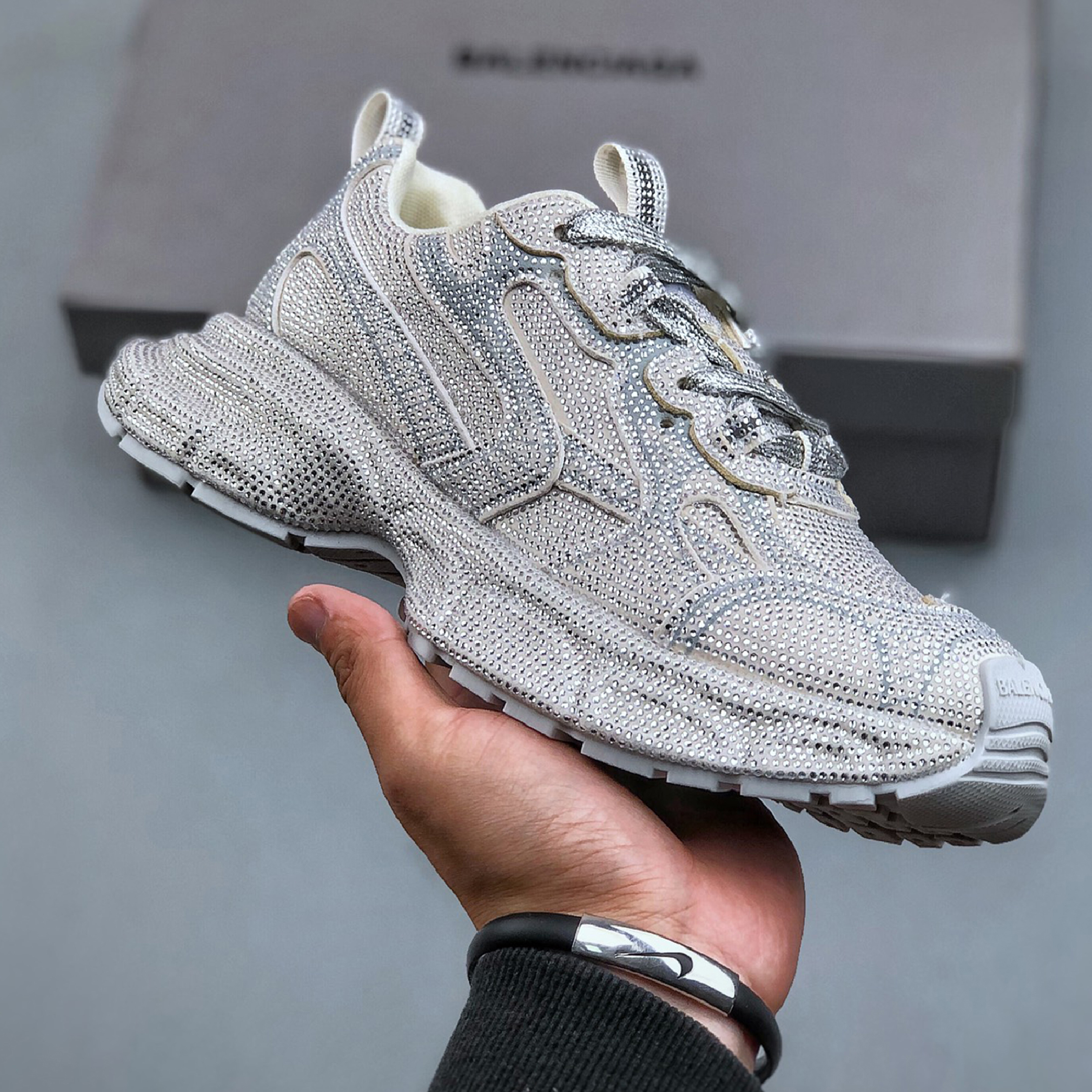 NIGO Balenciaga Men's Multicolor Low Top Retro Trend Rhinestone 3XL Jogging Shoes Sneakers Ngvp #nigo7265