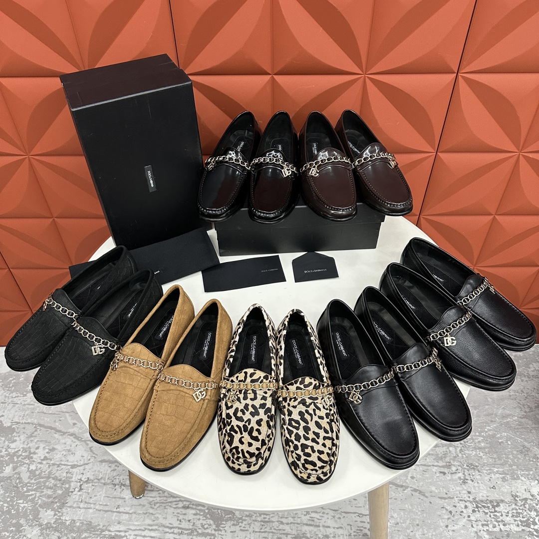 NIGO Dolce&Gabbana Men's Spring Summer Leather Loafers Moccasin Shoes #nigo99857