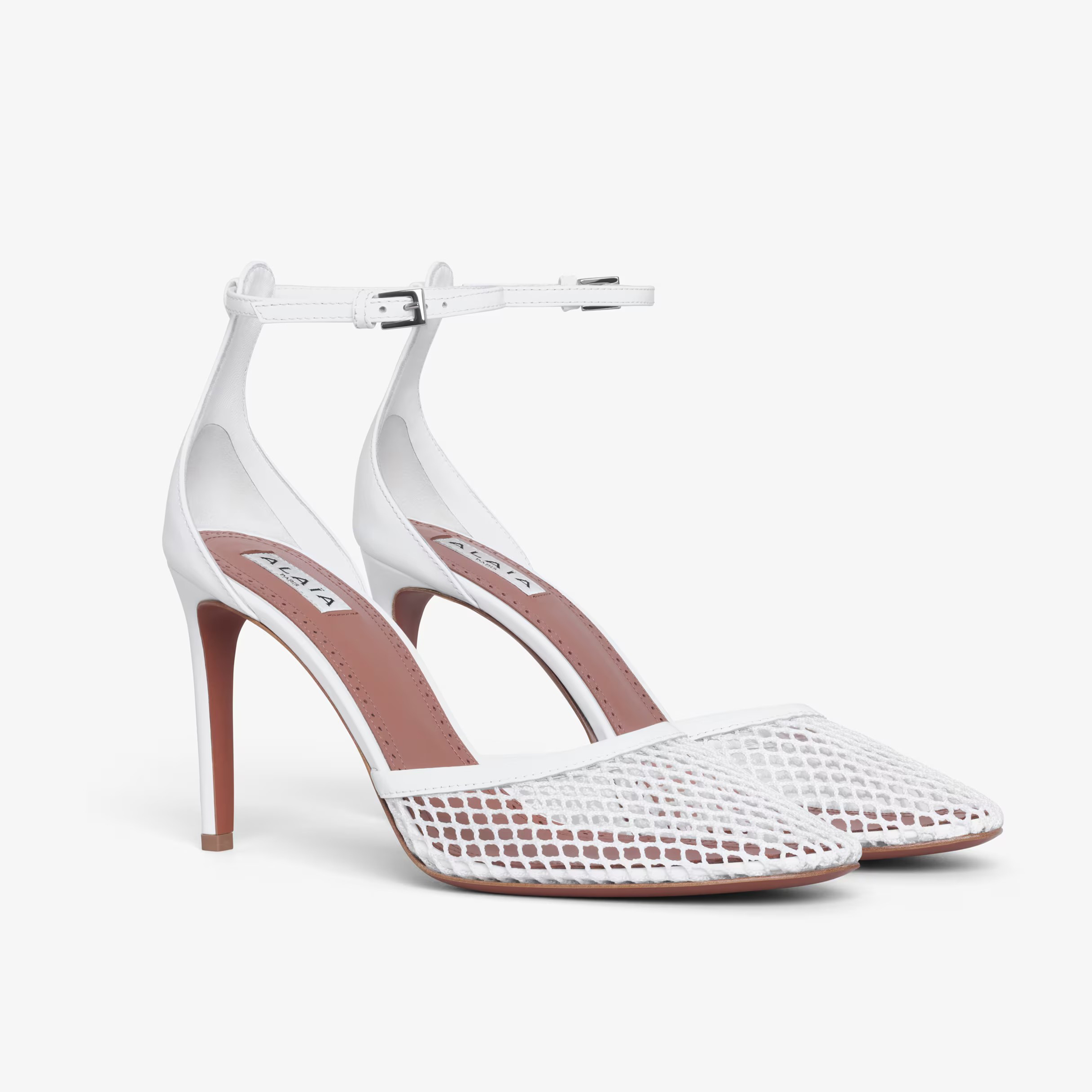 NIGO Alaia Women's Spring And Summer Solid Color Fashion Fishing Net Hollow Fine Heeled High Heels Casual Shoes Ngvp #nigo8515