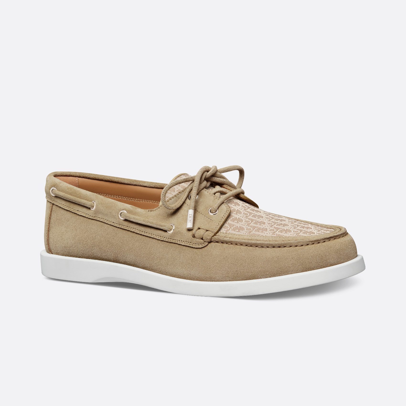 NIGO Dior Men's Spring Autumn Monogram Printed Suede Round Toe Over Toe Sailboat Shoes #nigo99863