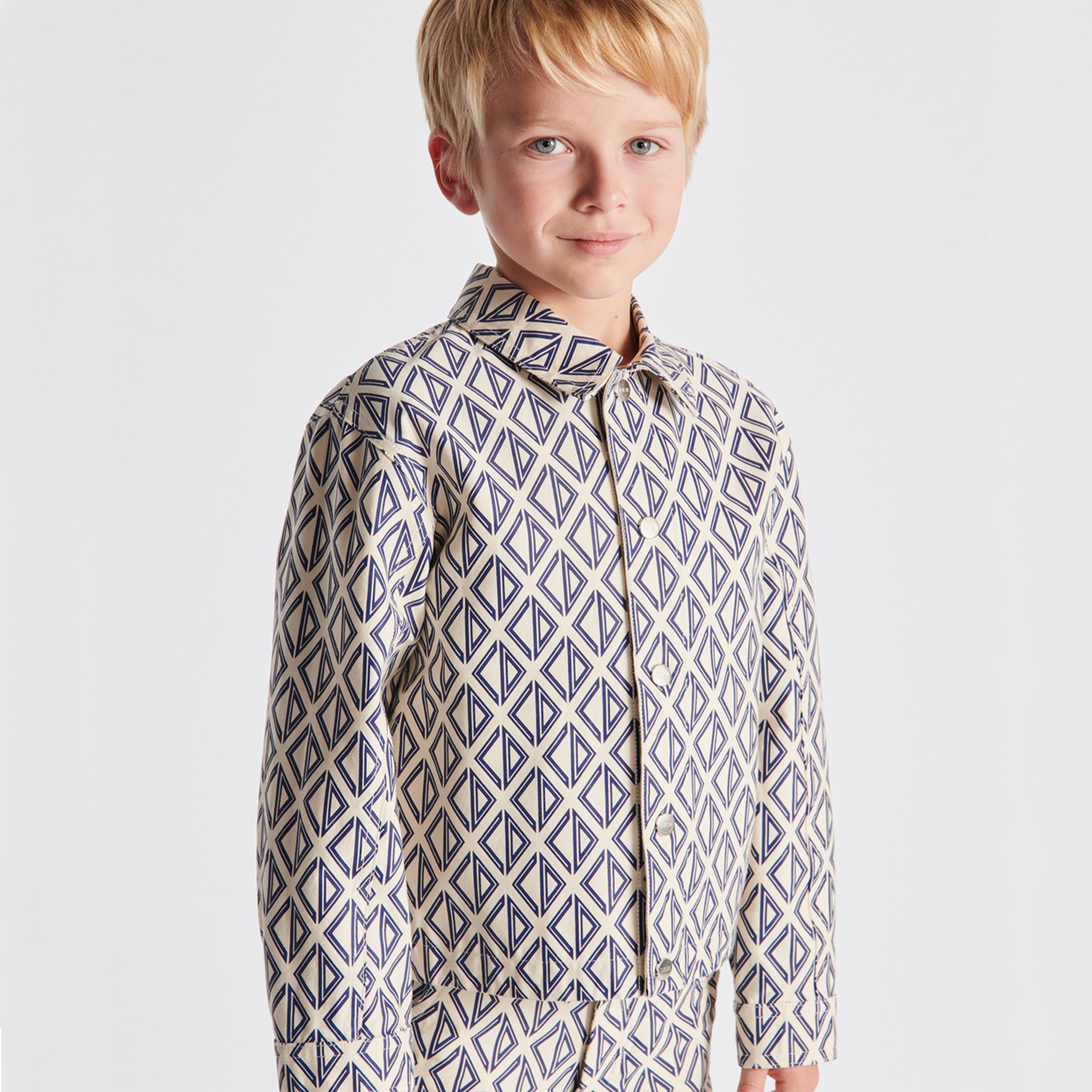 NIGO Dior Kid's Spring And Autumn Pattern Printed Lapel Single Breasted Long Sleeve Vintage Coat Jacket #nigo31295