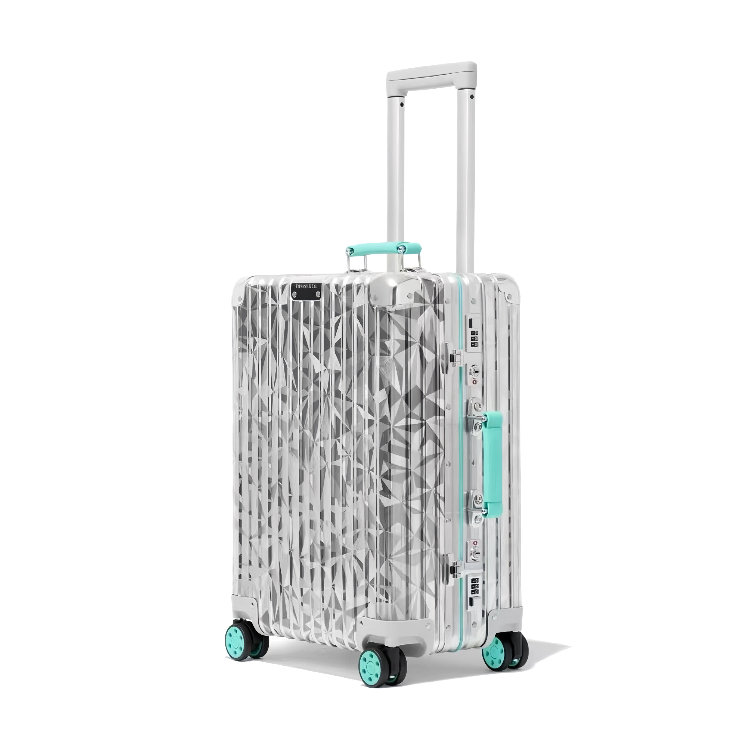 NIGO Tiffany & Co. X RIMOWA Men's And Women's Silver Aluminum Magnesium Alloy Checked Case Trolley Luggage Box #nigo99895
