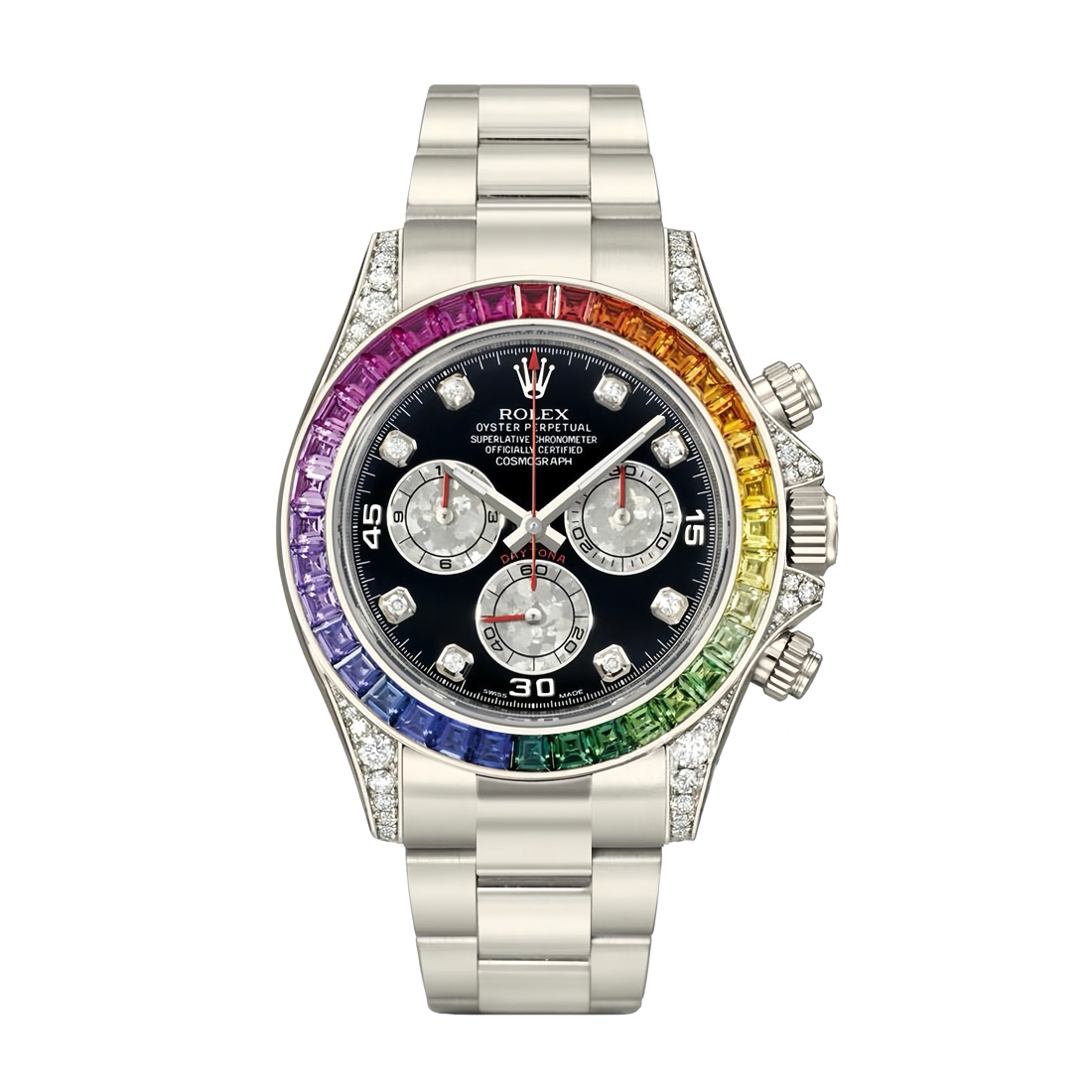 NIGO Rolex Men's and Women's Colorful Crystal Diamonds Steel Strap Waterproof Watch #nigo99898