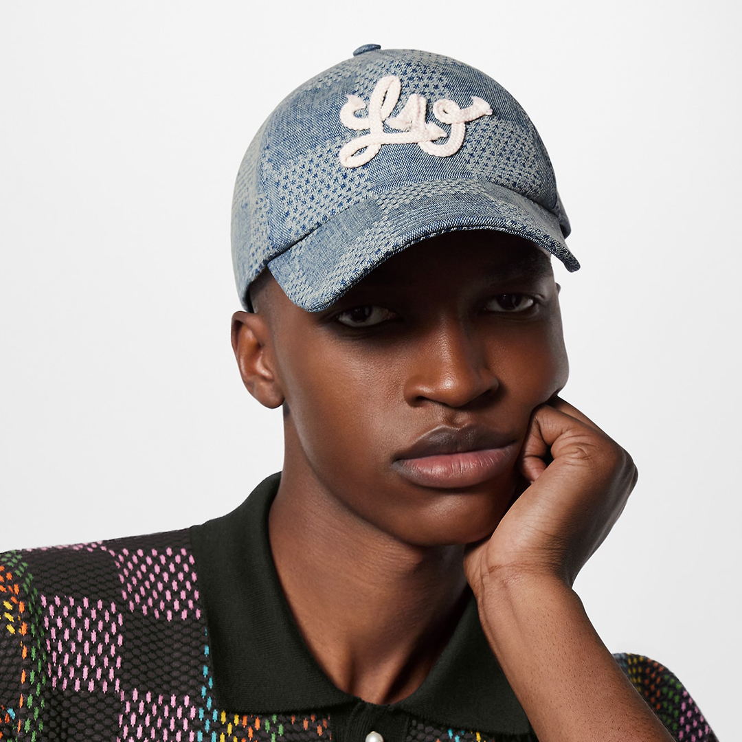 NIGO Louis Vuitton Damier Denim 3d Hat Checkered Color Block Fashion Casual Cool Versatile Baseball Hat #nigo71284