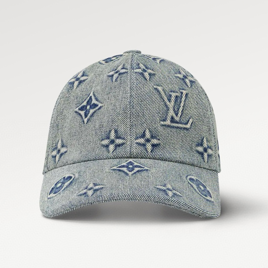 NIGO Louis Vuitton Monogram Washed Denim Hat Leather Buckle Fashion Casual Cool Versatile Baseball Hat #nigo71283