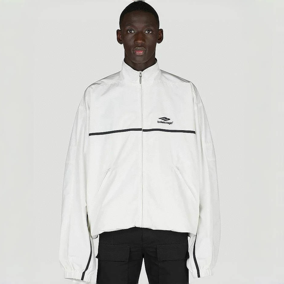 NIGO Balenciaga Men's Summer Black and White Letter Print Zipper Long Sleeve Jacket #nigo99915