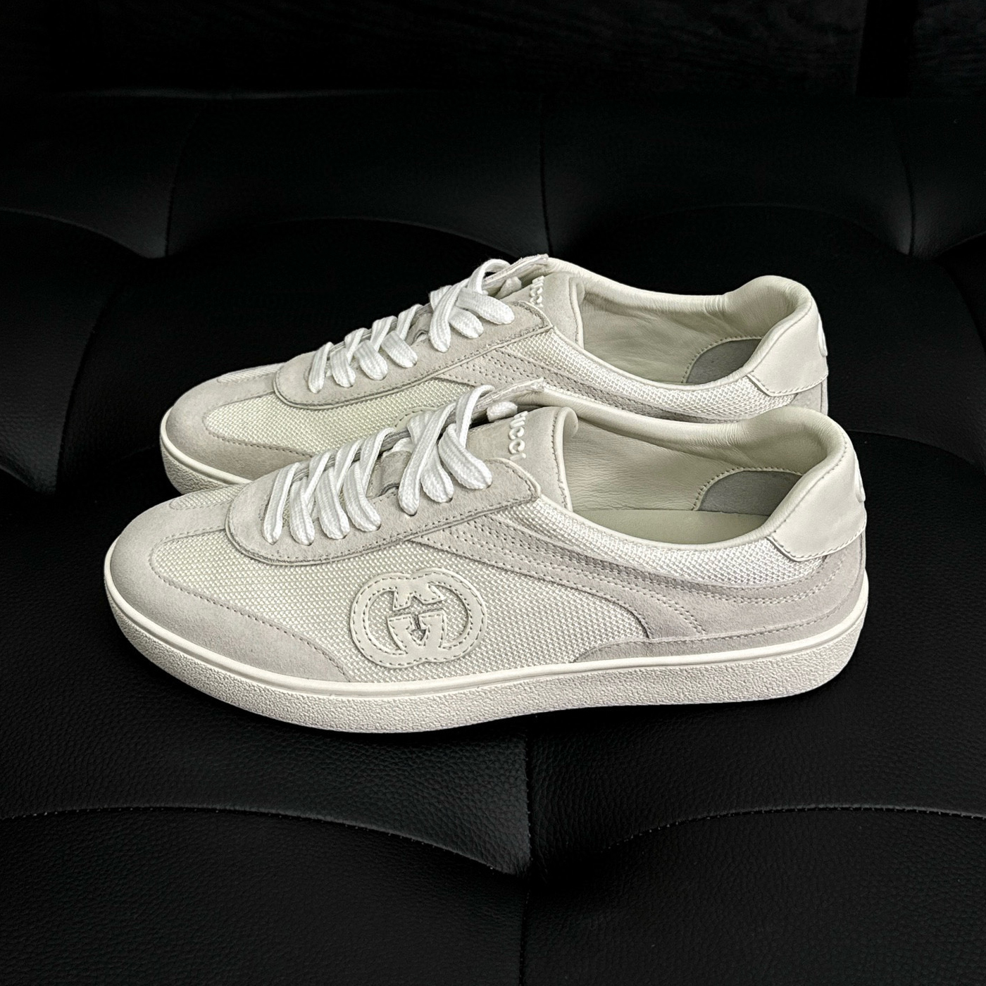 NIGO Gucci Men's and Women's Leather Fabric Low Top Lace Up Board Shoes Sneakers #nigo99922