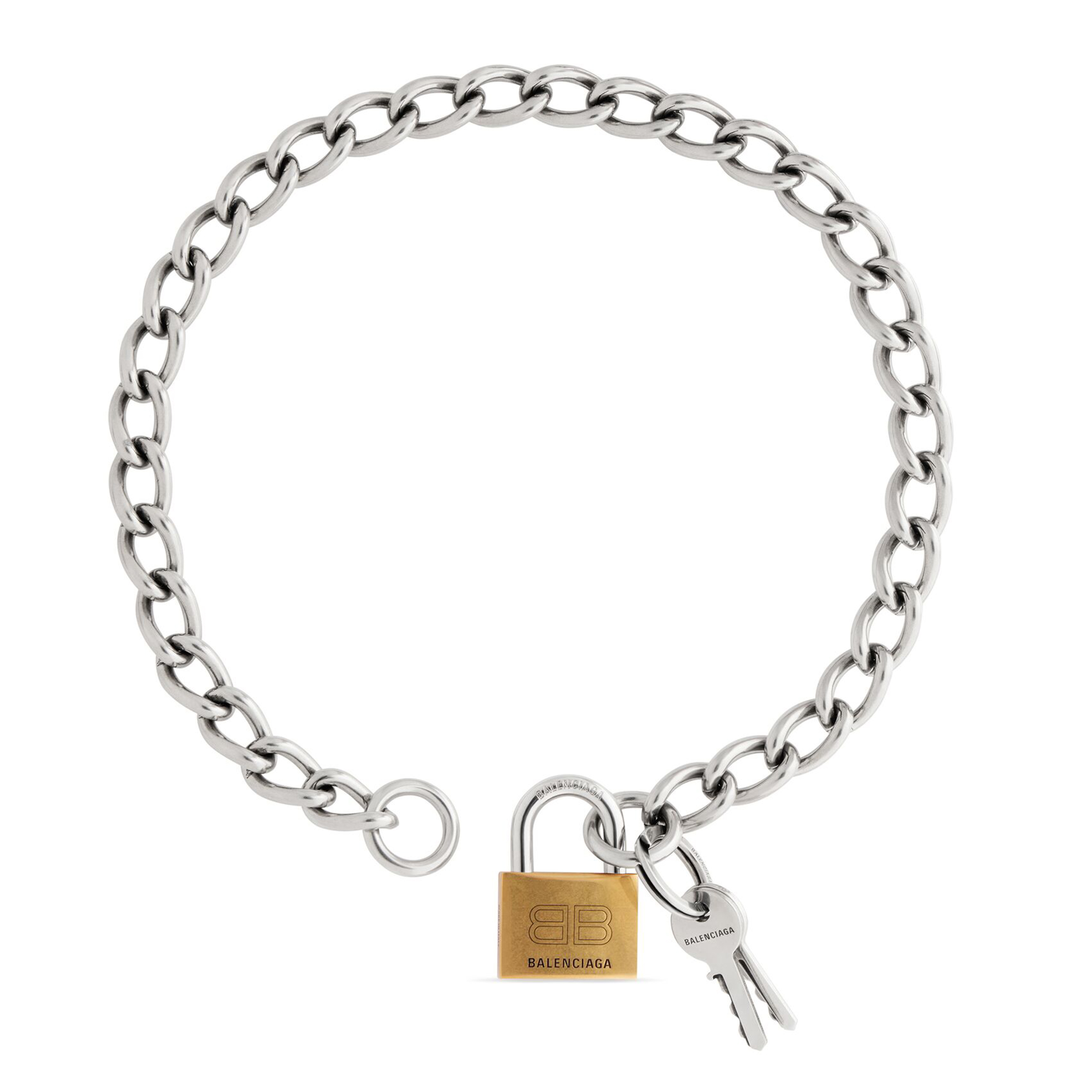 NIGO Balenciaga Key Lock Coarse Chain Necklace Vintage High Street Jewelry Pendant Accessories #nigo99947