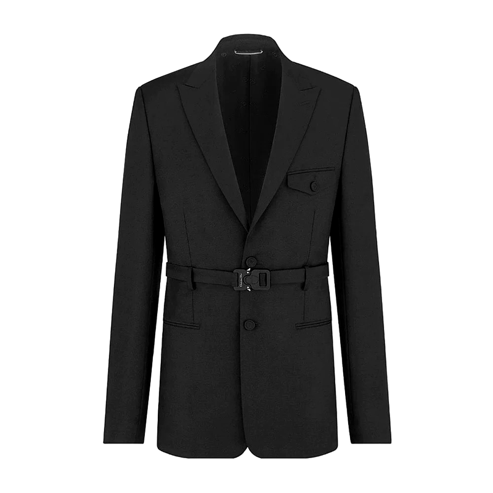 NIGO Dior Men's Spring and Autumn Black with Belt Single Breasted Blazer Suit Jacket #nigo99927