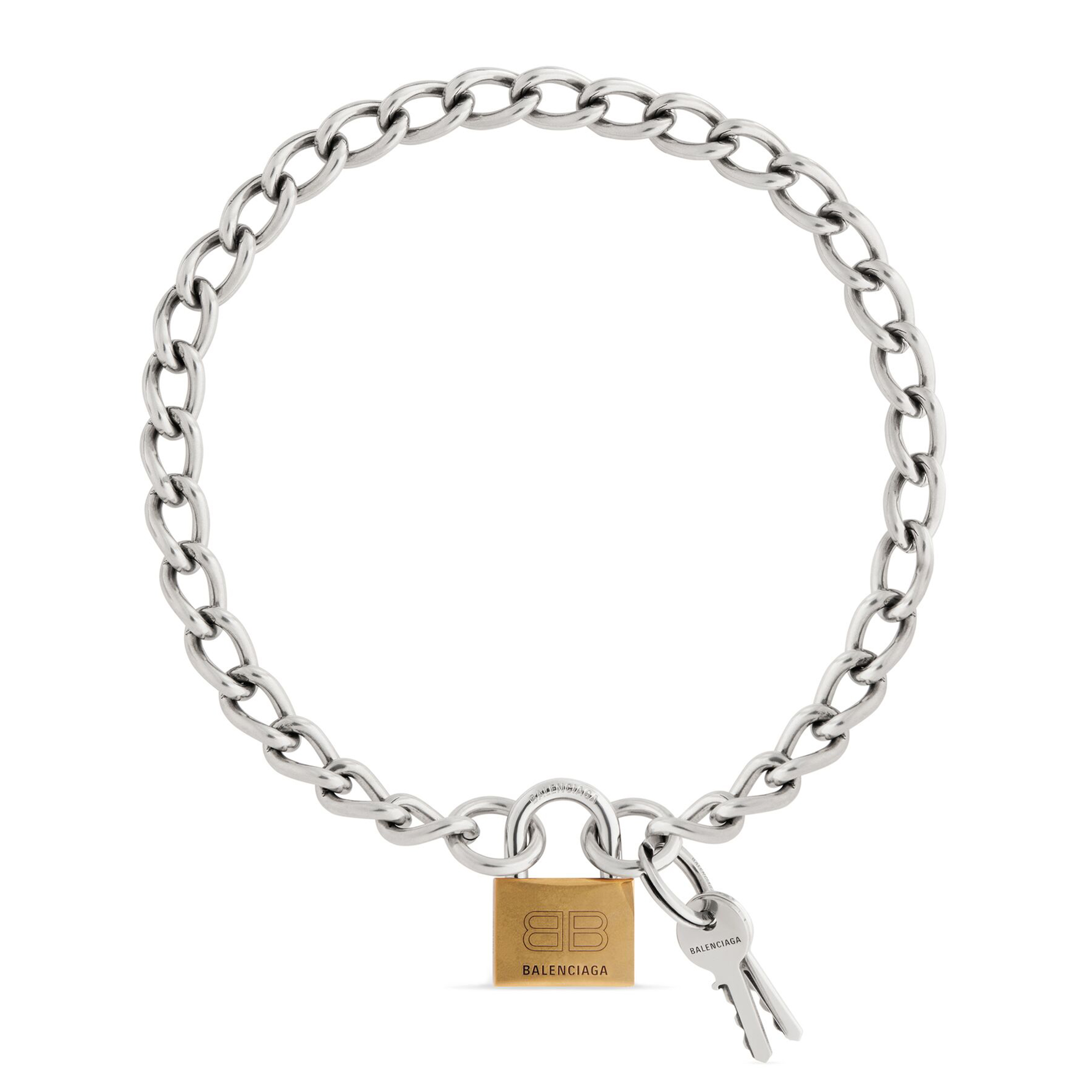 NIGO Balenciaga Key Lock Coarse Chain Necklace Vintage High Street Jewelry Pendant Accessories #nigo99947