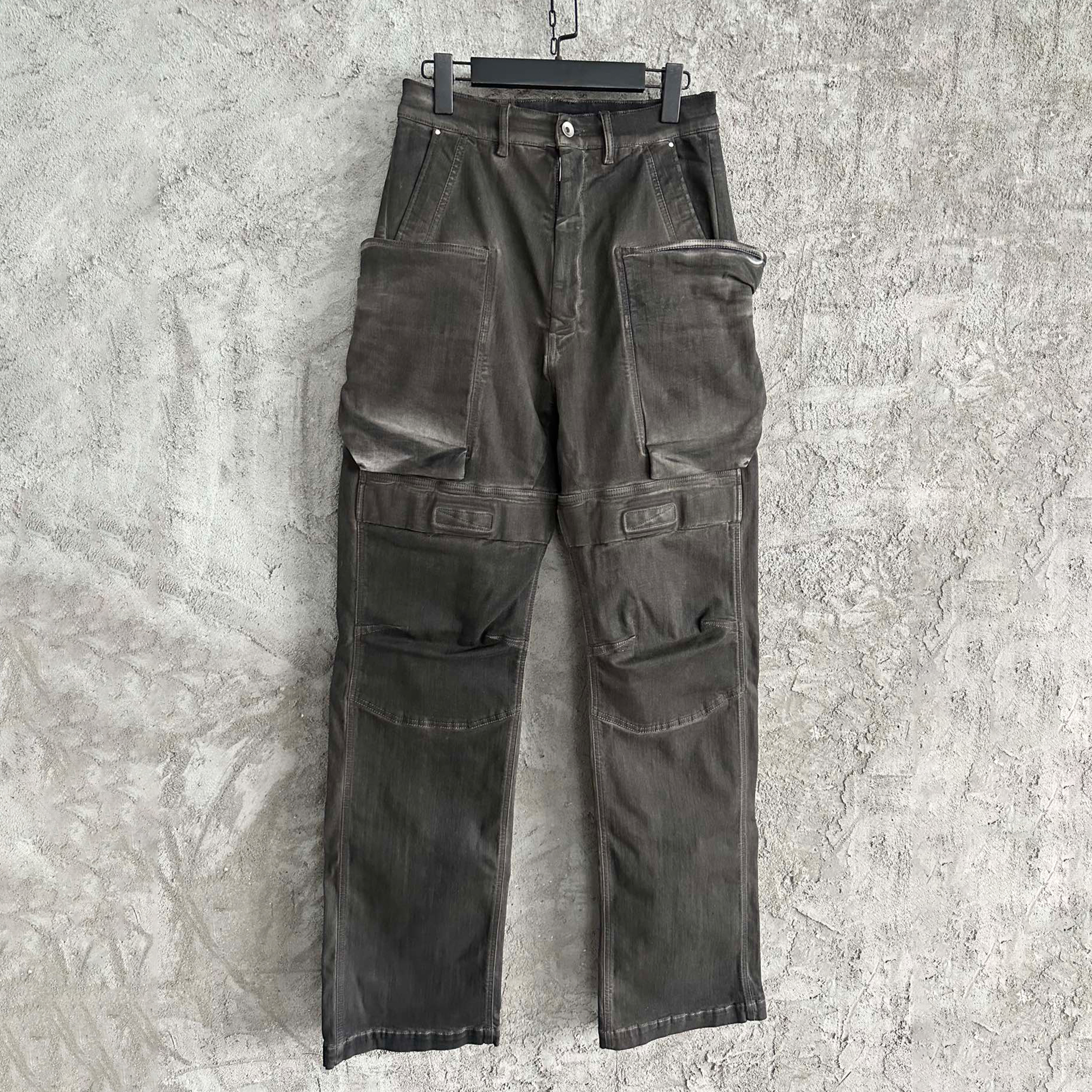 NIGO Rick Owens Men's Spring and Autumn Retro Washed and Worn Out Multi Pocket Workwear Pants Casual Wide Leg Pants Ngvp #nigo8617