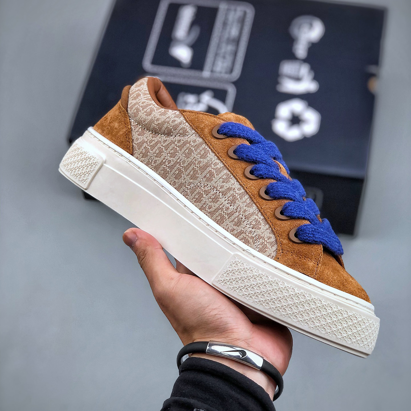 NIGO Dior B33 Men's Low Top Lace-Up Casual Printed Thick Sole Heightened Sneakers Shoes #nigo99981