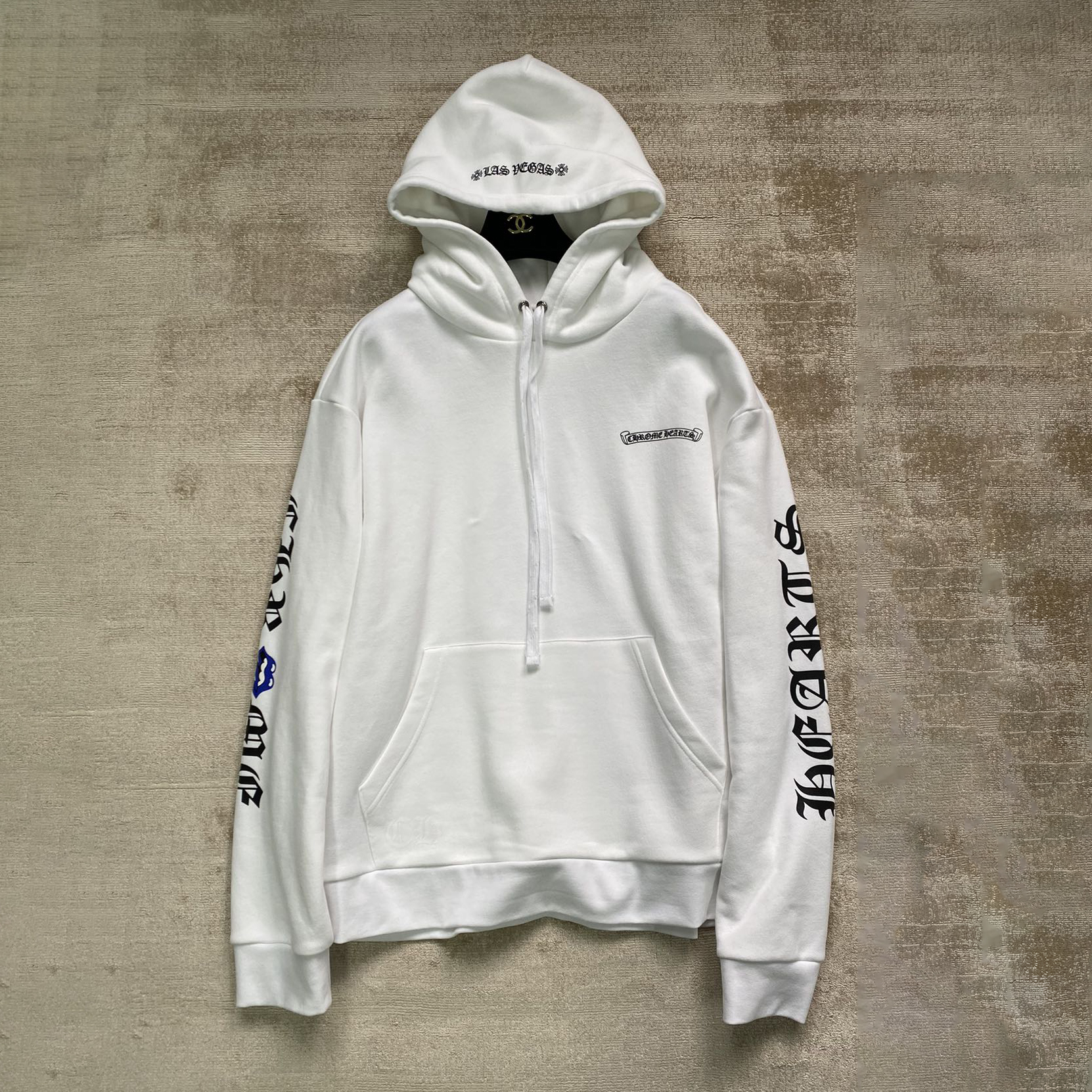 NIGO Chrome NIGO Chrome Hearts Men's Spring and Autumn Logo Printed Long Sleeve Hooded Sweatshirt Pullover #nigo99977