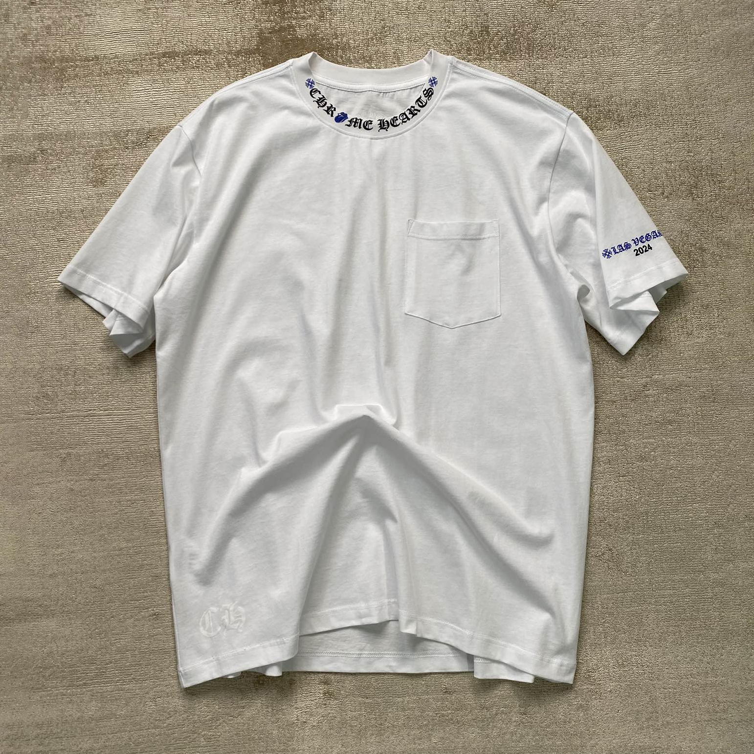 NIGO Chrome Hearts Men's and Women's Summer Neckline Sanskrit Letter Round Neck Cotton Short Sleeve T-shirt #nigo99979