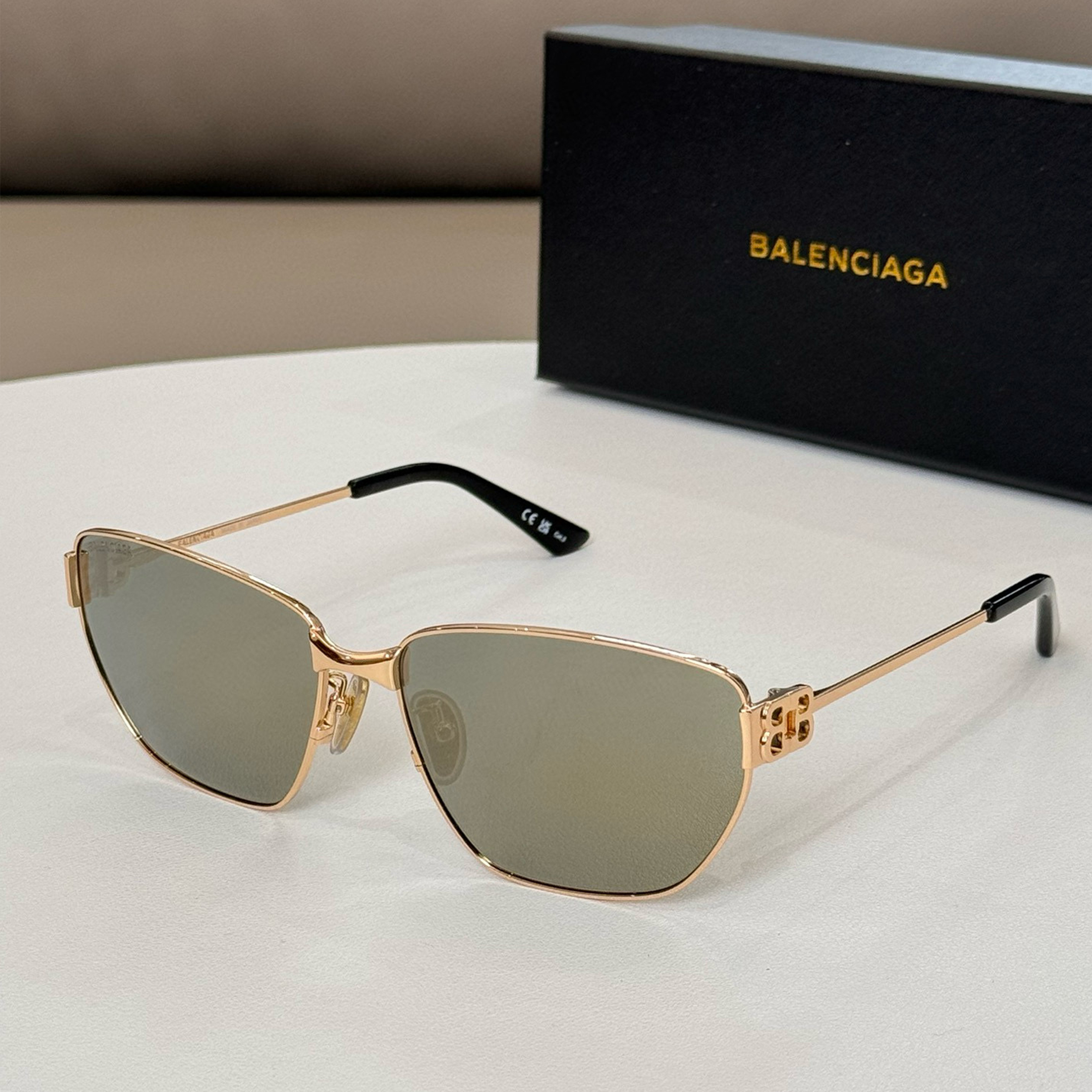 NIGO Balenciaga Men's And Women's Colored Glasses, Fashionable Metal Frame Sunglasses #nigo71295