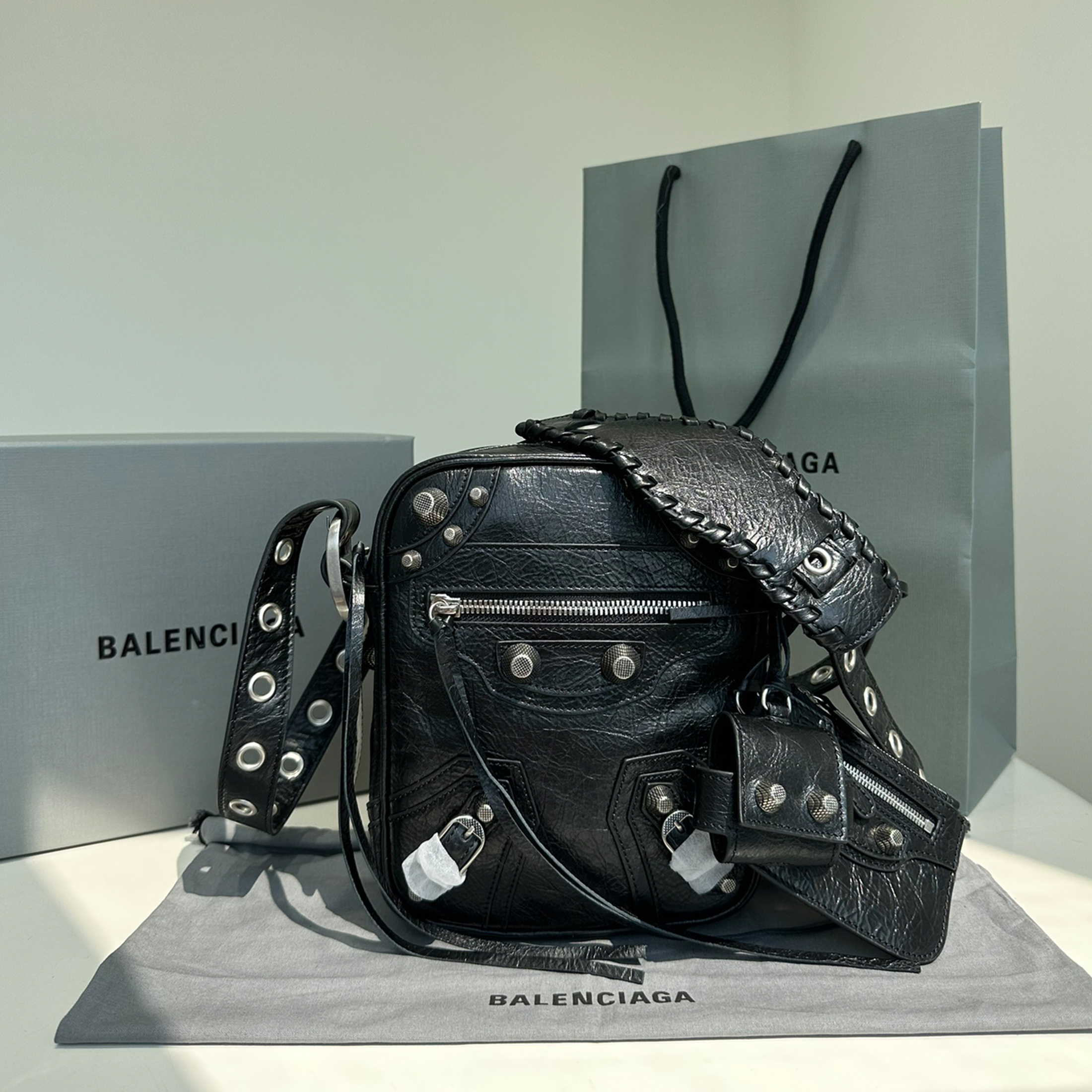 NIGO Balenciaga New Vertical Motorcycle Bag Shoulder Bag Messenger Bag #nigo52118