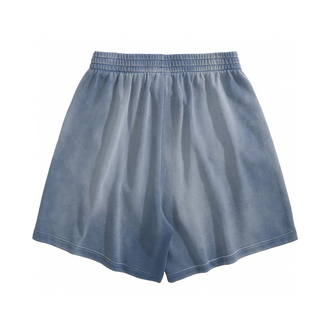 NIGO Balenciaga Men's Summer Blue Logo Embroidered Washed Vintage Stretch Waistband Shorts Pants #nigo72117